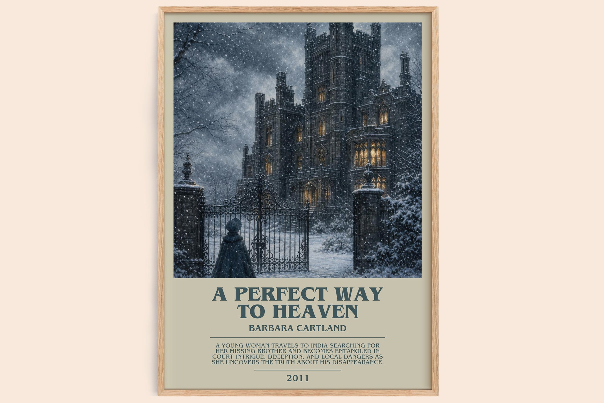 A Perfect Way To Heaven bookish book poster by Barbara Cartland – framed literary art print