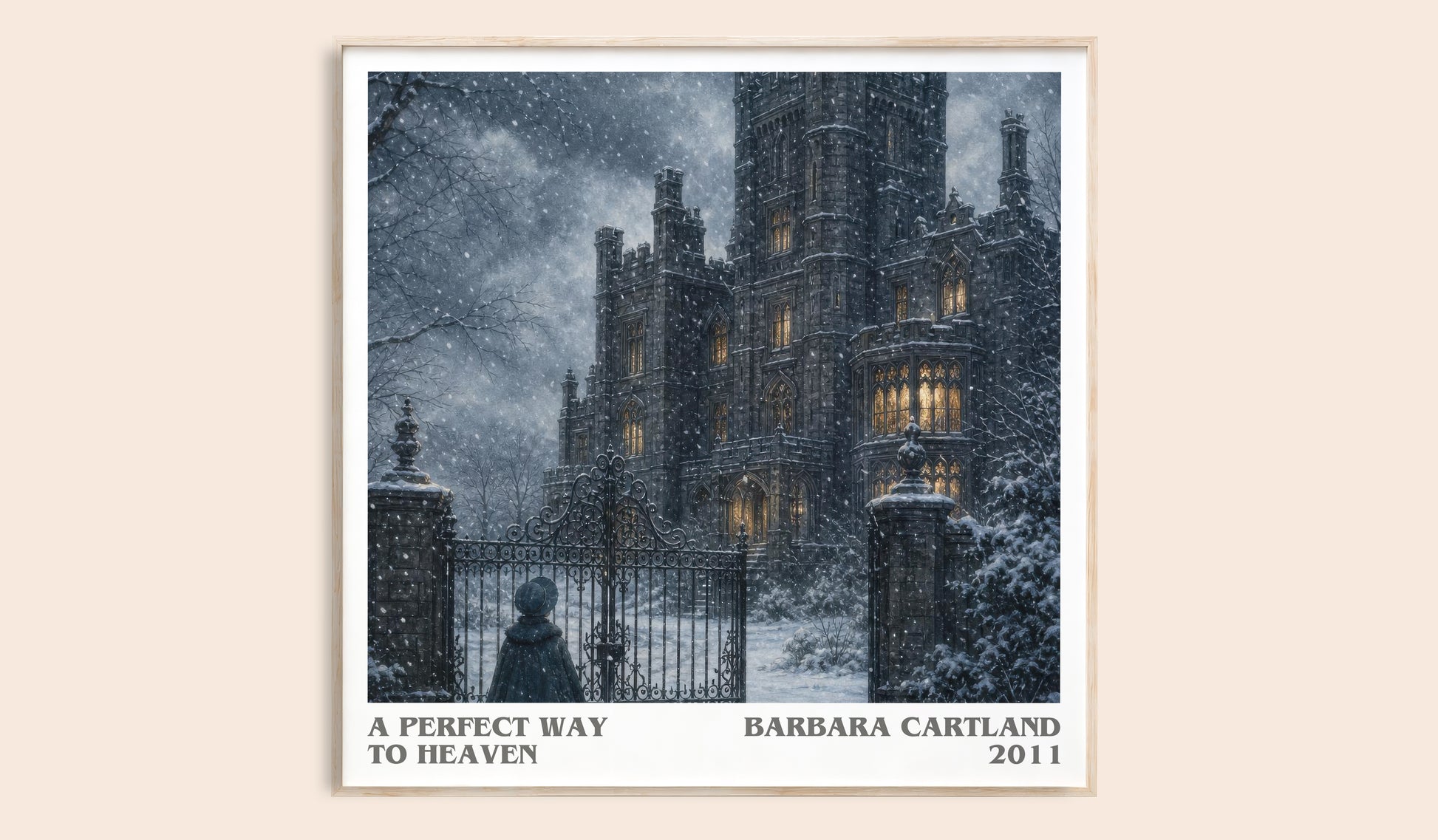 A Perfect Way To Heaven literary book poster by Barbara Cartland – framed literary art print