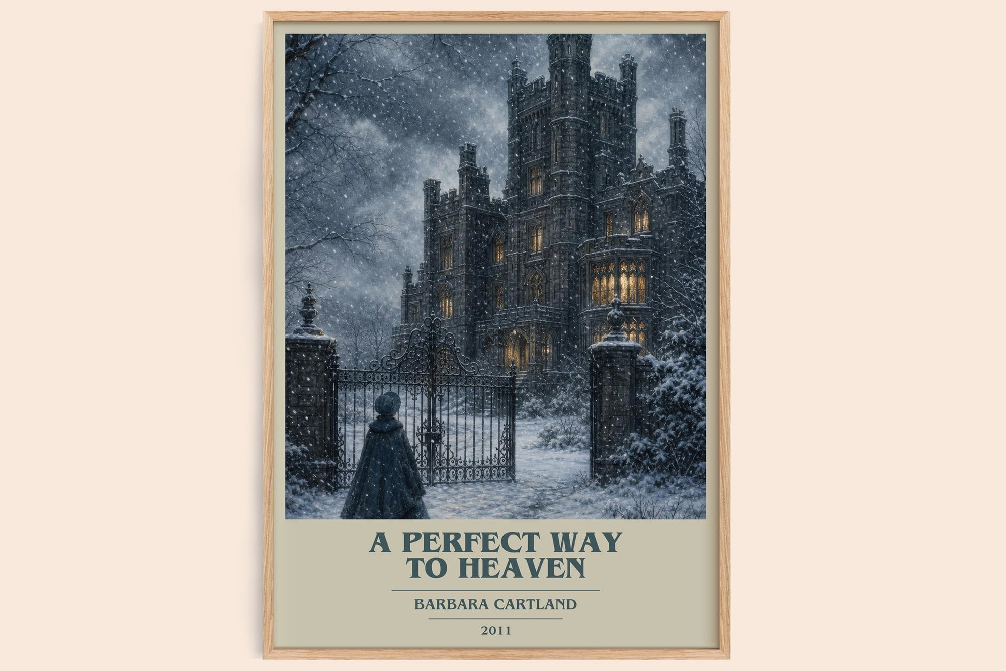 A Perfect Way To Heaven book cover book poster by Barbara Cartland – framed literary art print