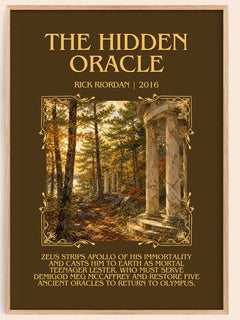 The Hidden Oracle Minimalist Book Poster by Rick Riordan – image 1