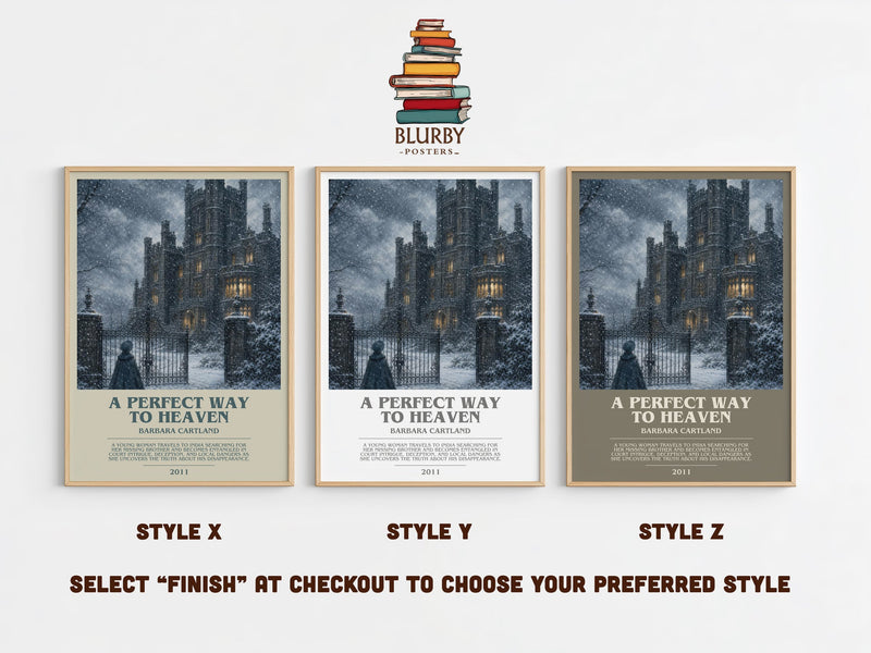 A Perfect Way To Heaven bookish print in frame leaning in hallway – romance wall art