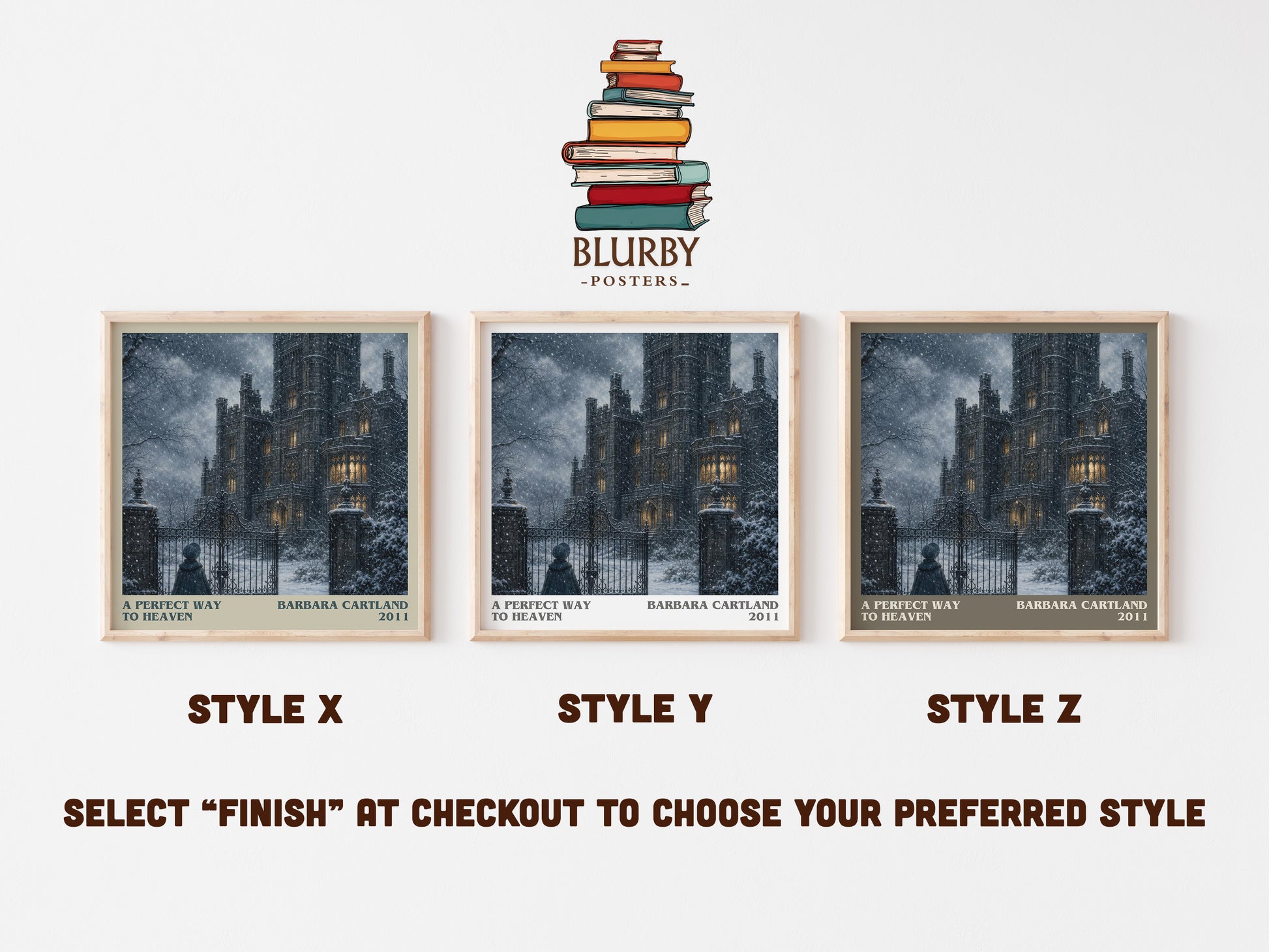 A Perfect Way To Heaven literary print in frame leaning in hallway – romance wall art