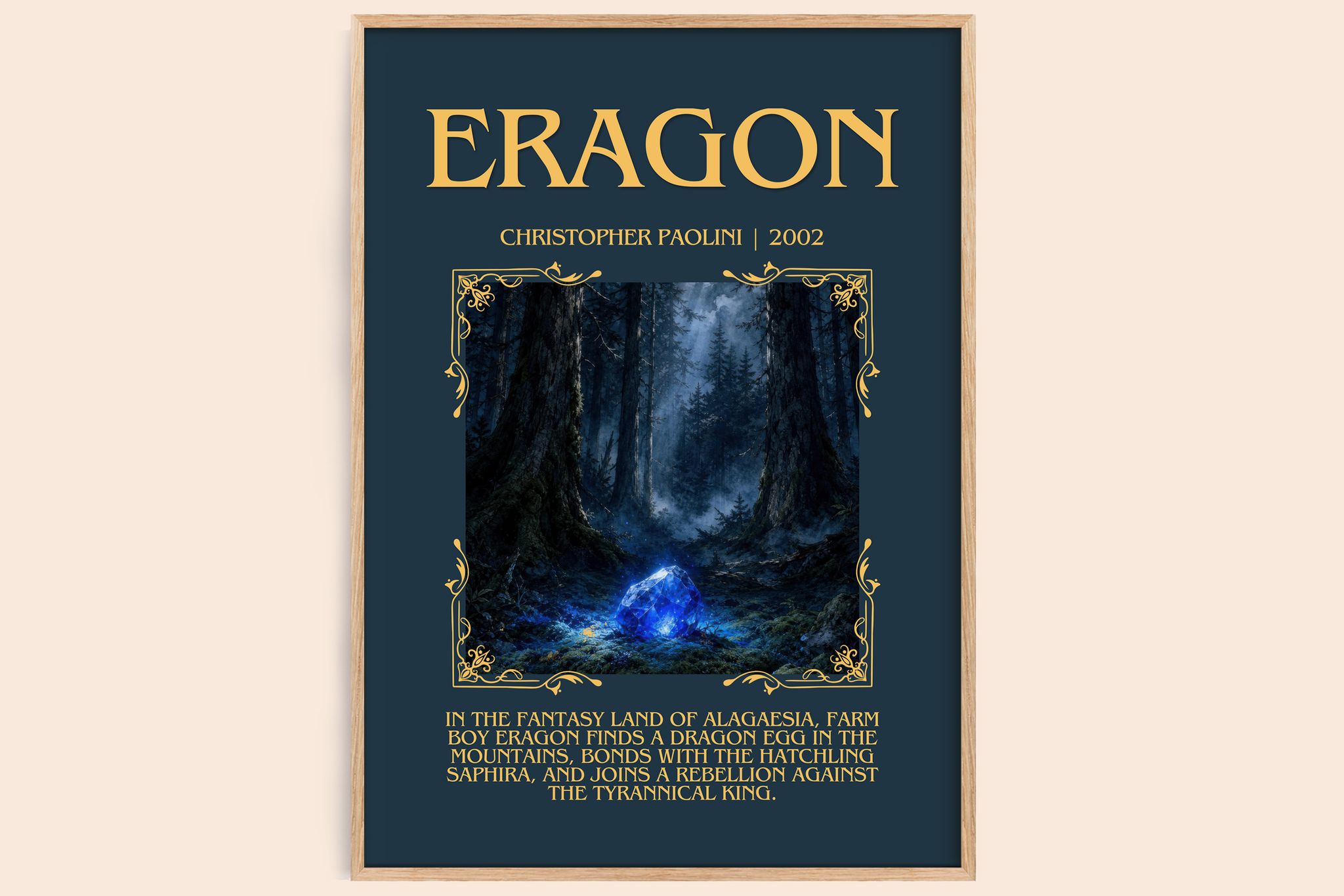 Eragon Minimalist Book Poster by Christopher Paolini