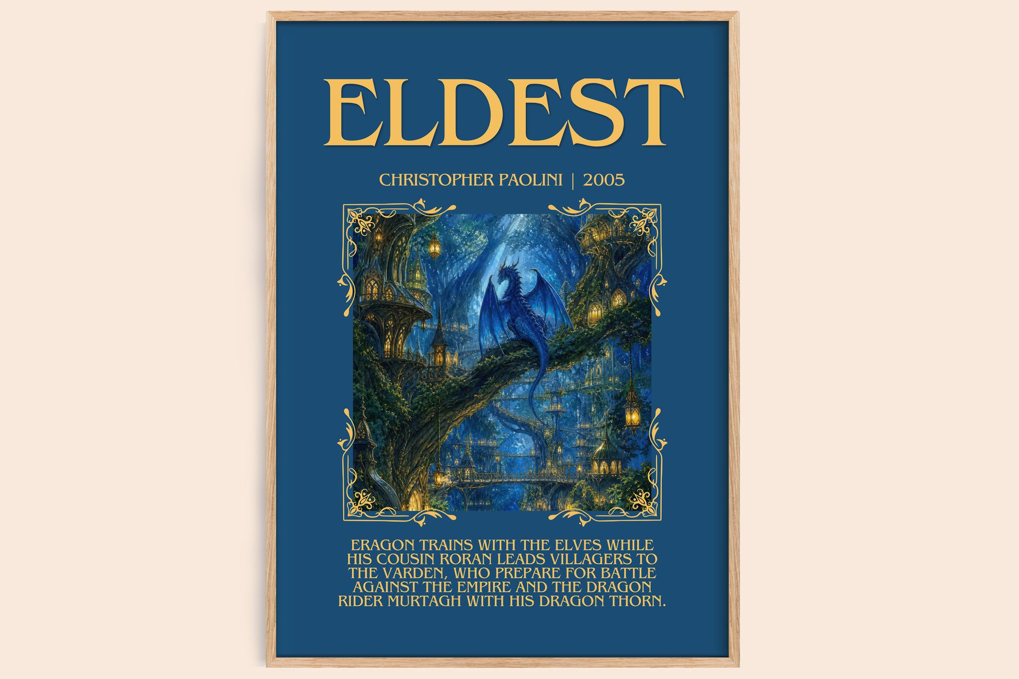 Eldest Minimalist Book Poster by Christopher Paolini