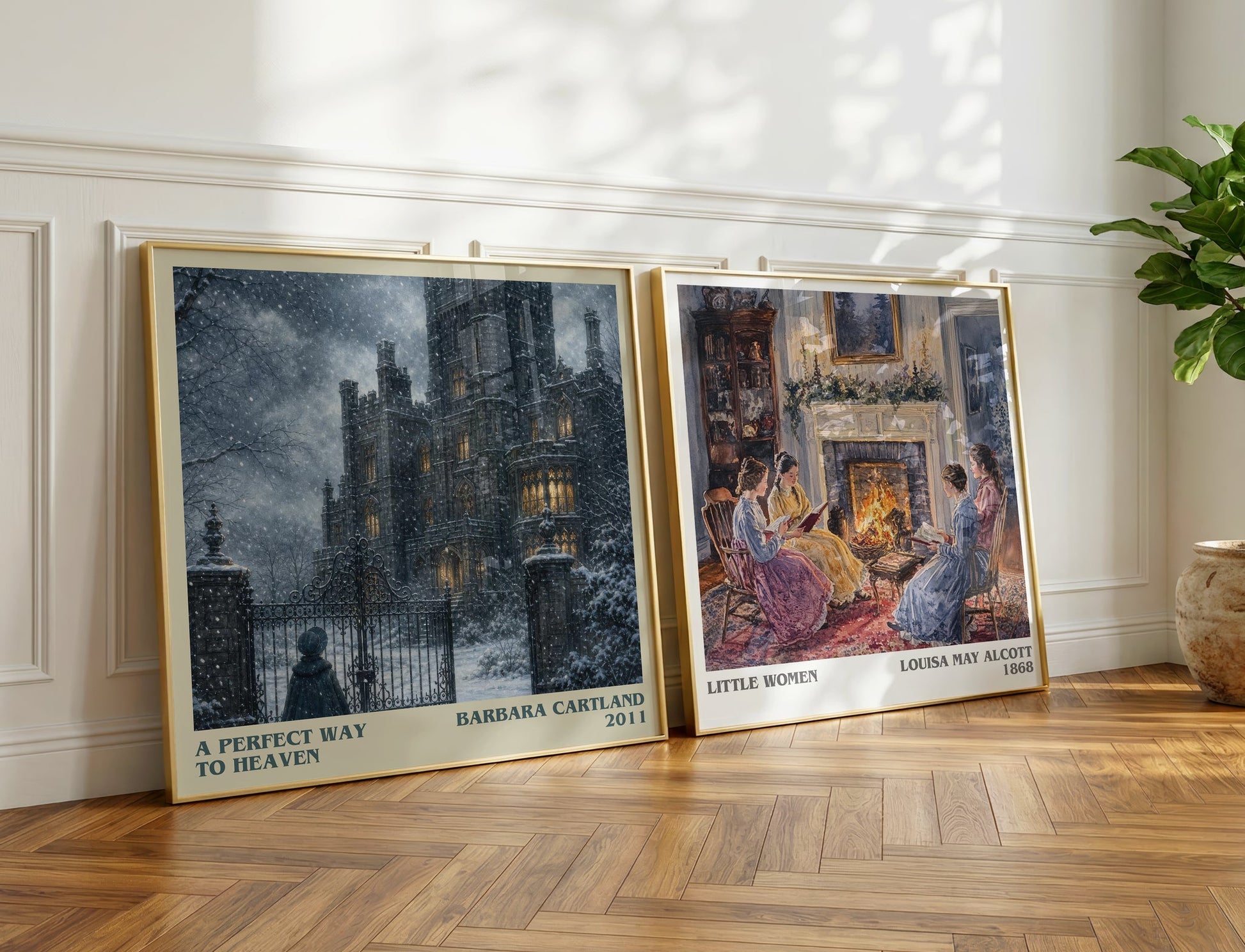 A Perfect Way To Heaven literary print on bookshelf – Barbara Cartland fan gift
