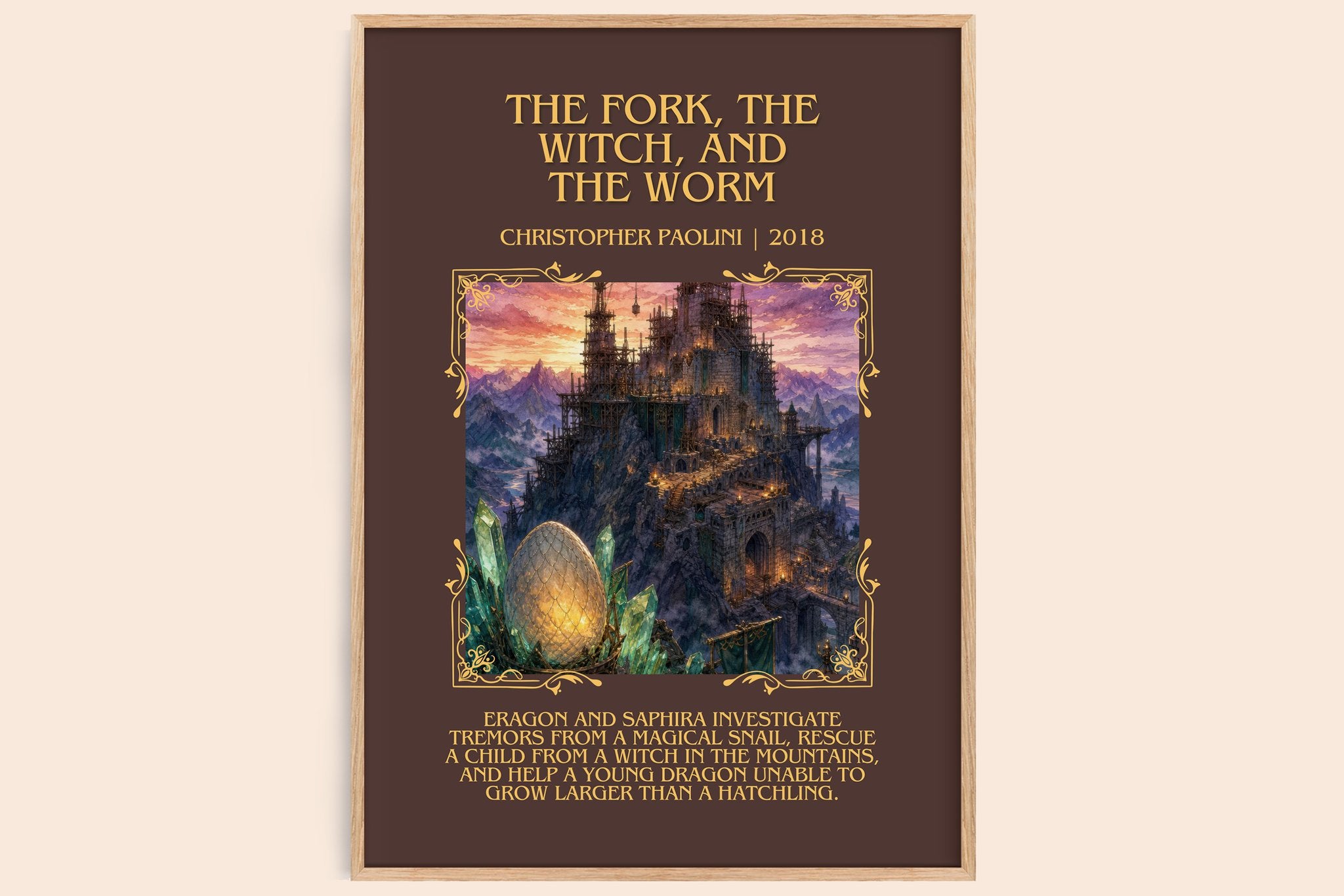 Fork, the Witch, and the Worm Minimalist Book Poster by C. Paolini