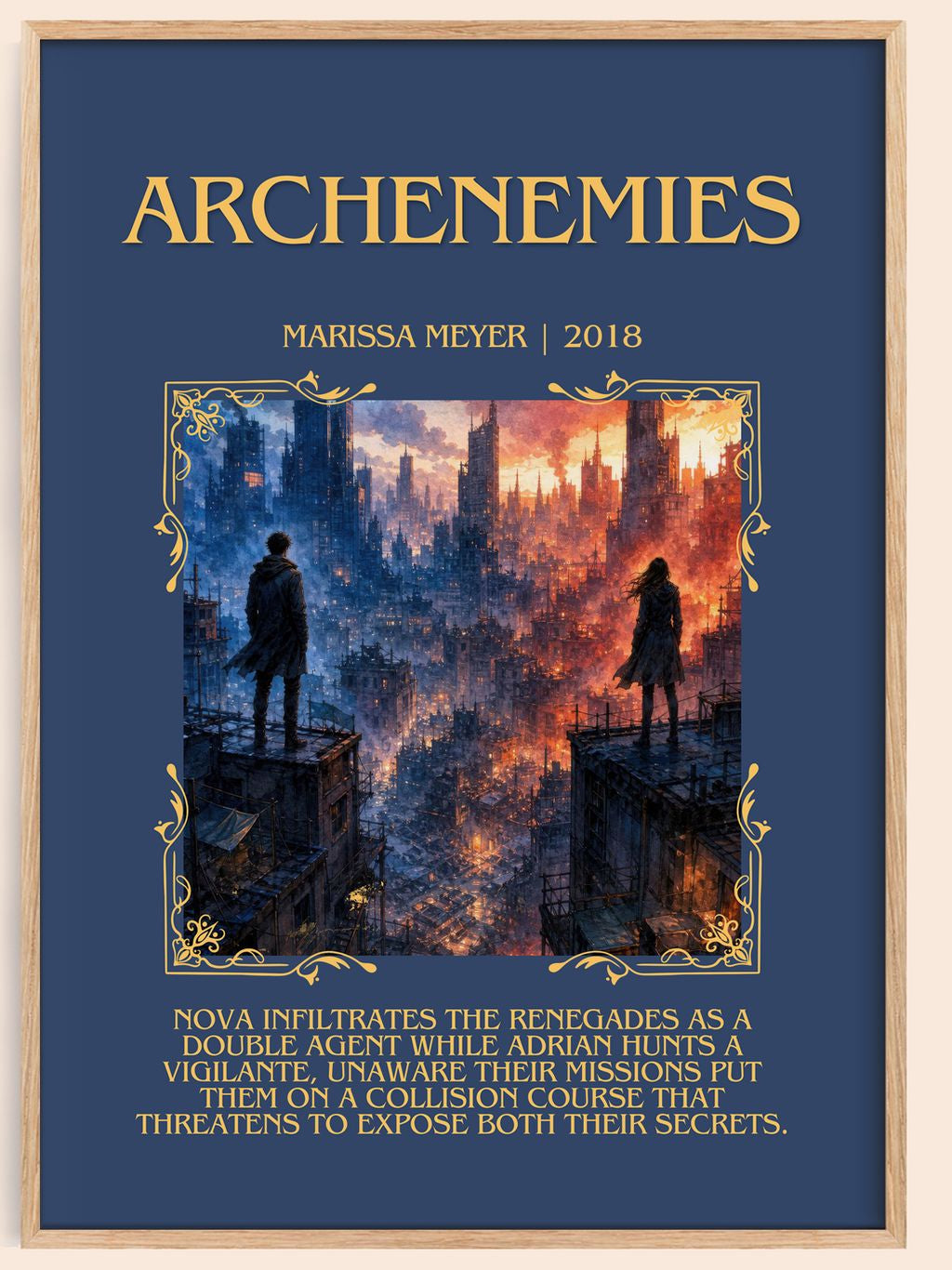 Archenemies Minimalist Book Poster by Marissa Meyer – book poster