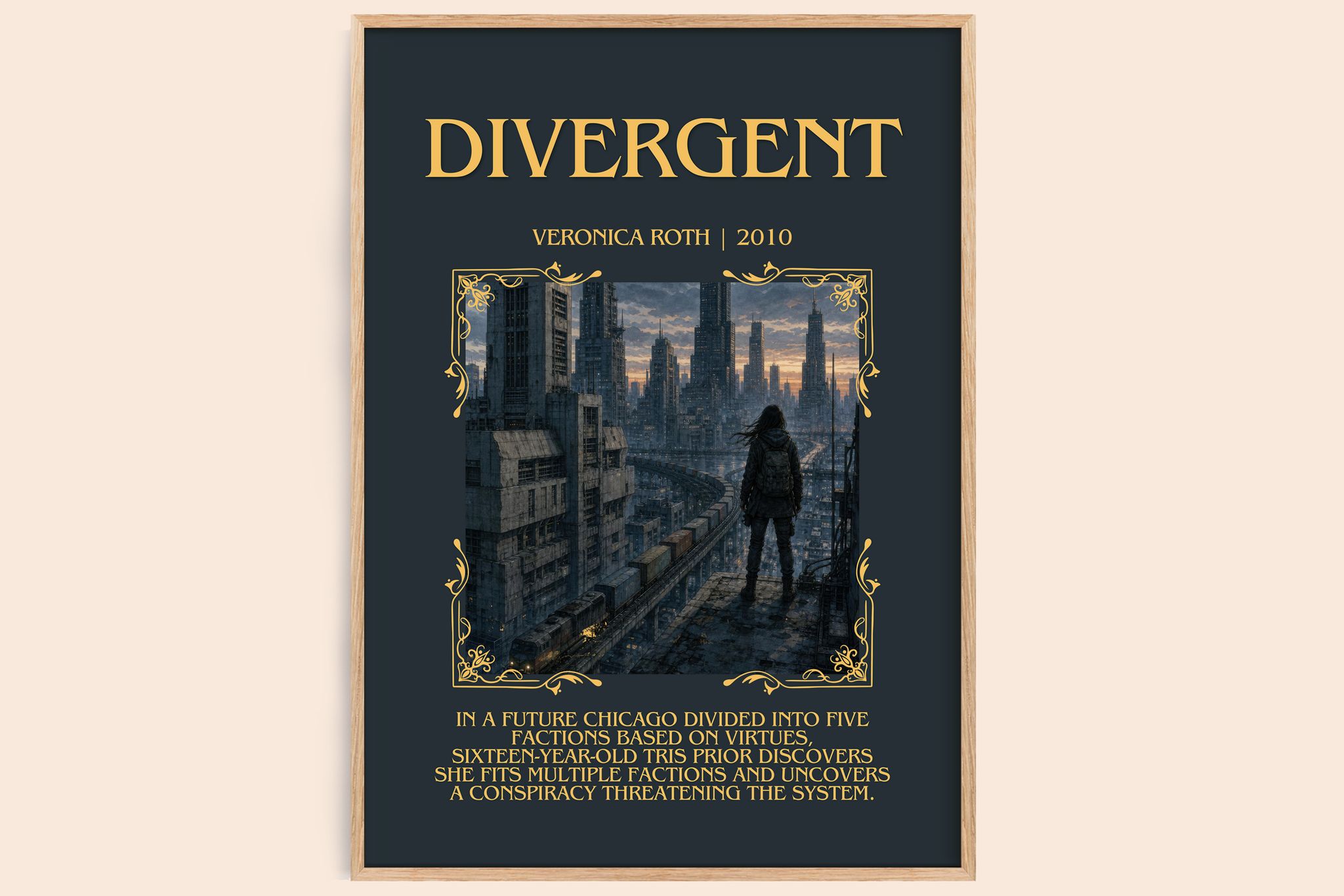 Divergent Minimalist Book Poster by Veronica Roth