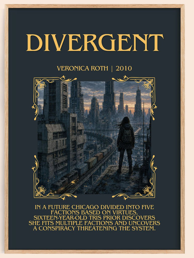 Divergent Minimalist Book Poster by Veronica Roth