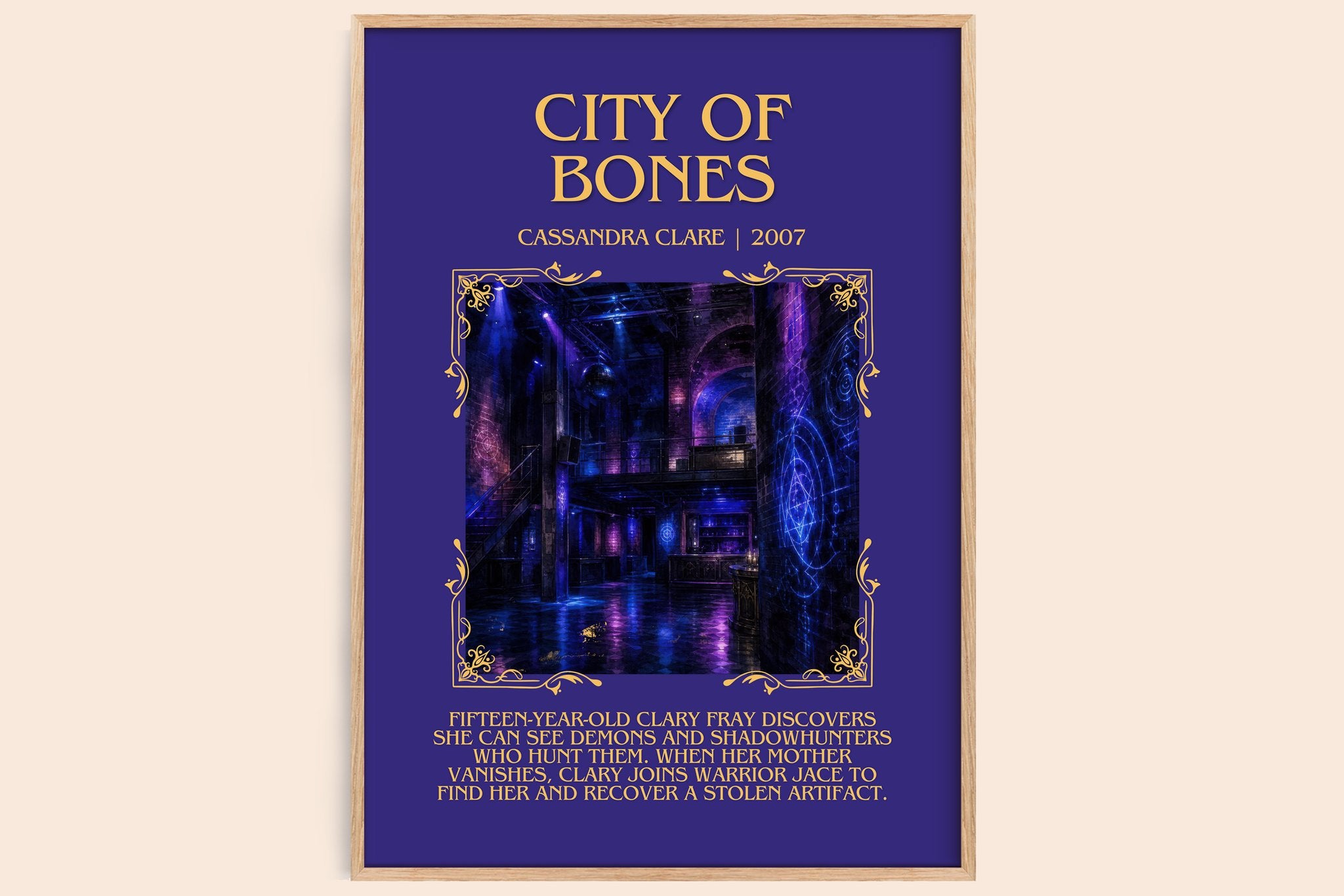 City of Bones Minimalist Book Poster by Cassandra Clare