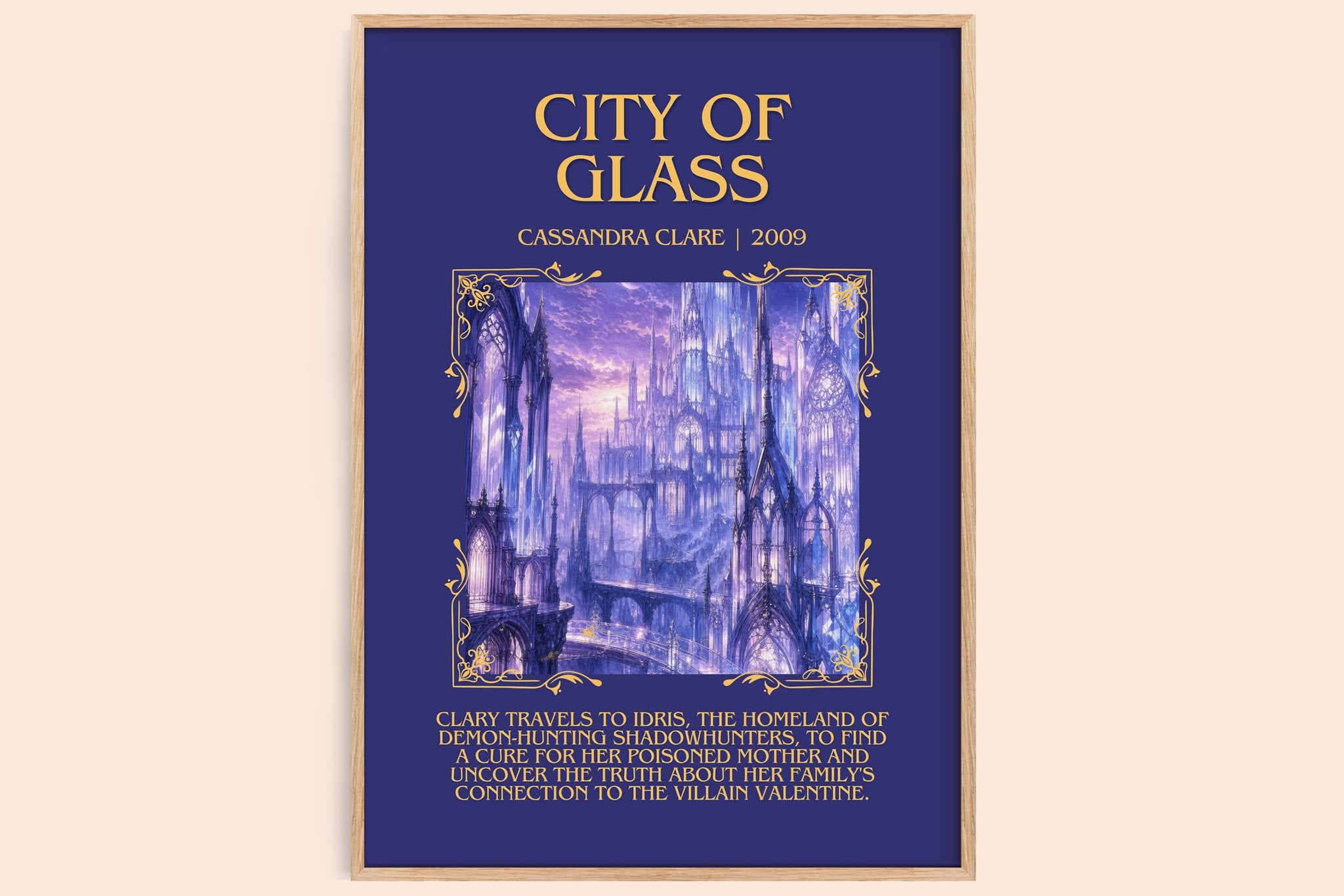 City of Glass Minimalist Book Poster by Cassandra Clare