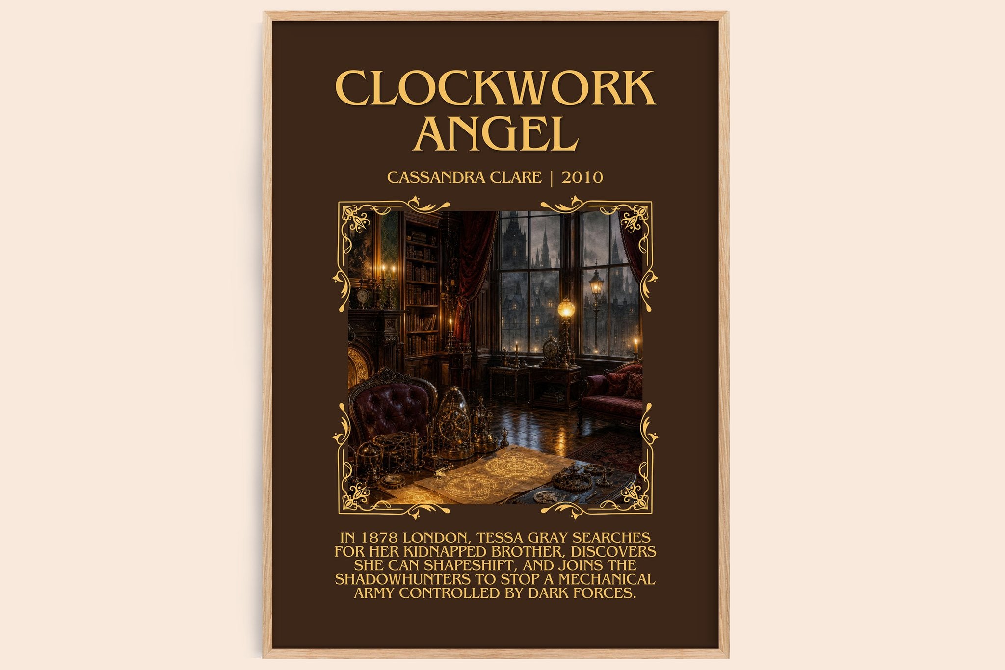 Clockwork Angel Minimalist Book Poster by Cassandra Clare