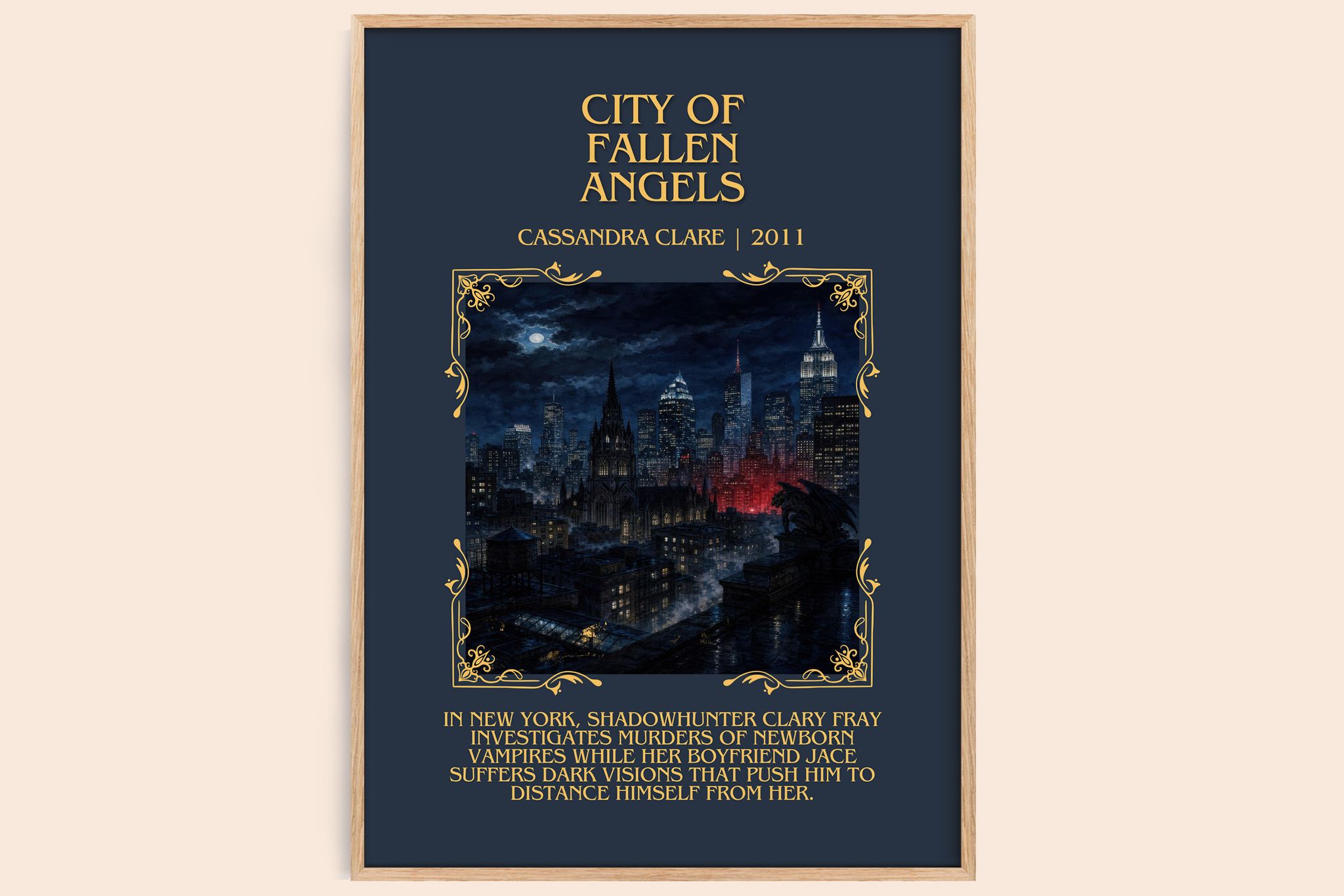 City of Fallen Angels Minimalist Book Poster by Cassandra Clare