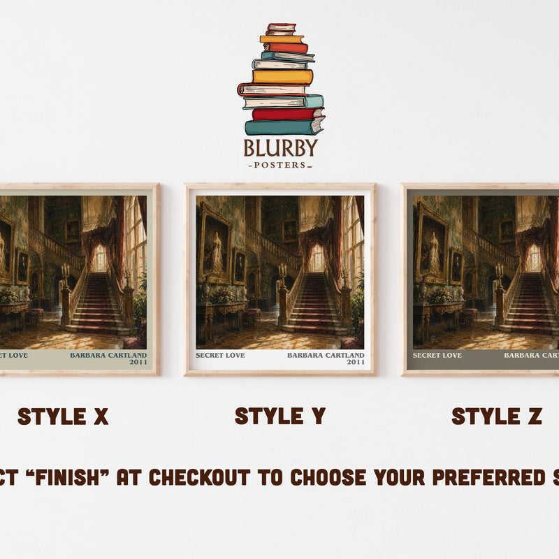 Secret Love literary print in frame leaning in hallway – romance wall art