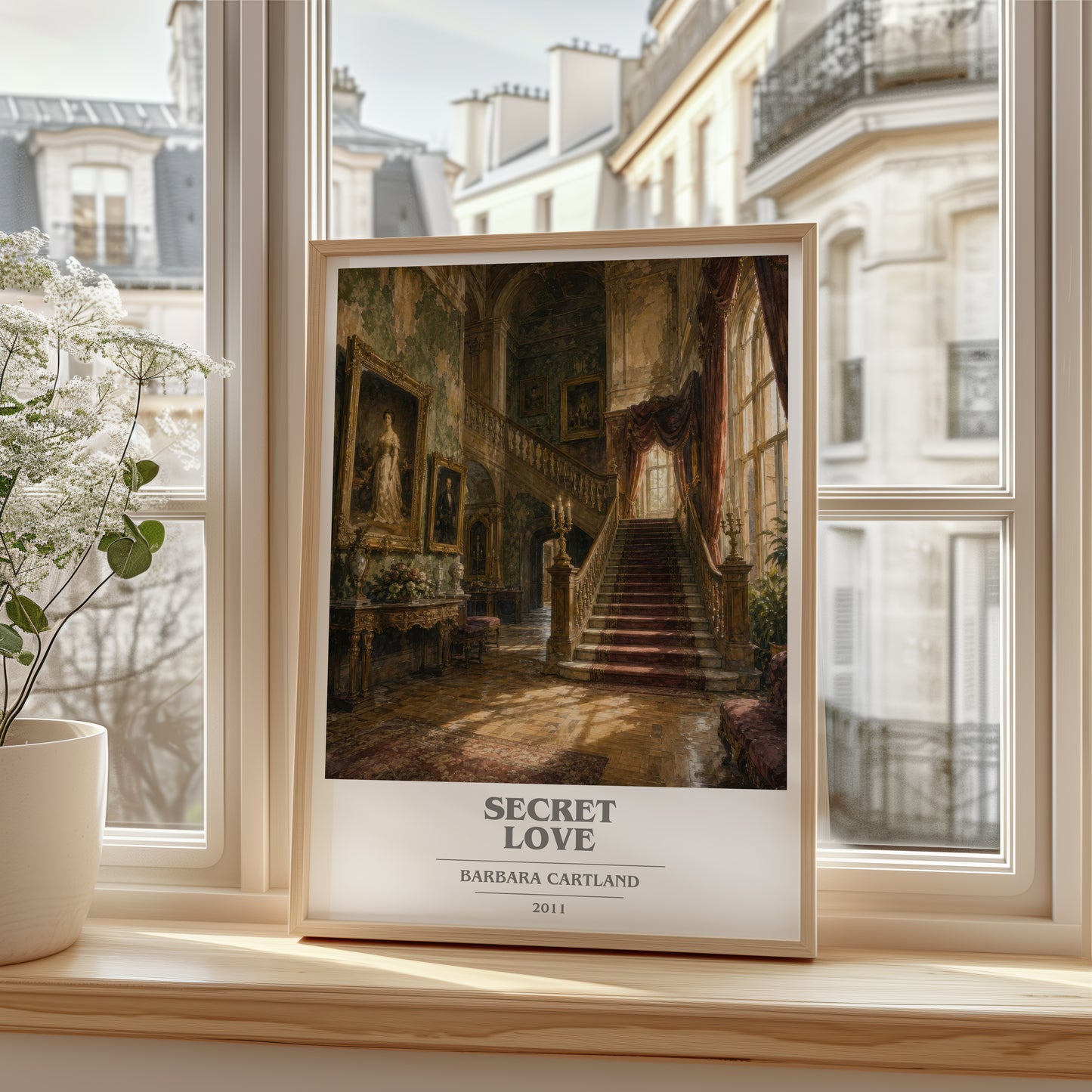 Secret Love book cover poster colour and style options – Barbara Cartland book art