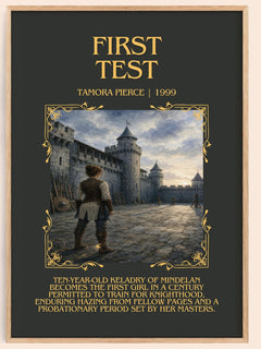 First Test Minimalist Book Poster by Tamora Pierce – image 1