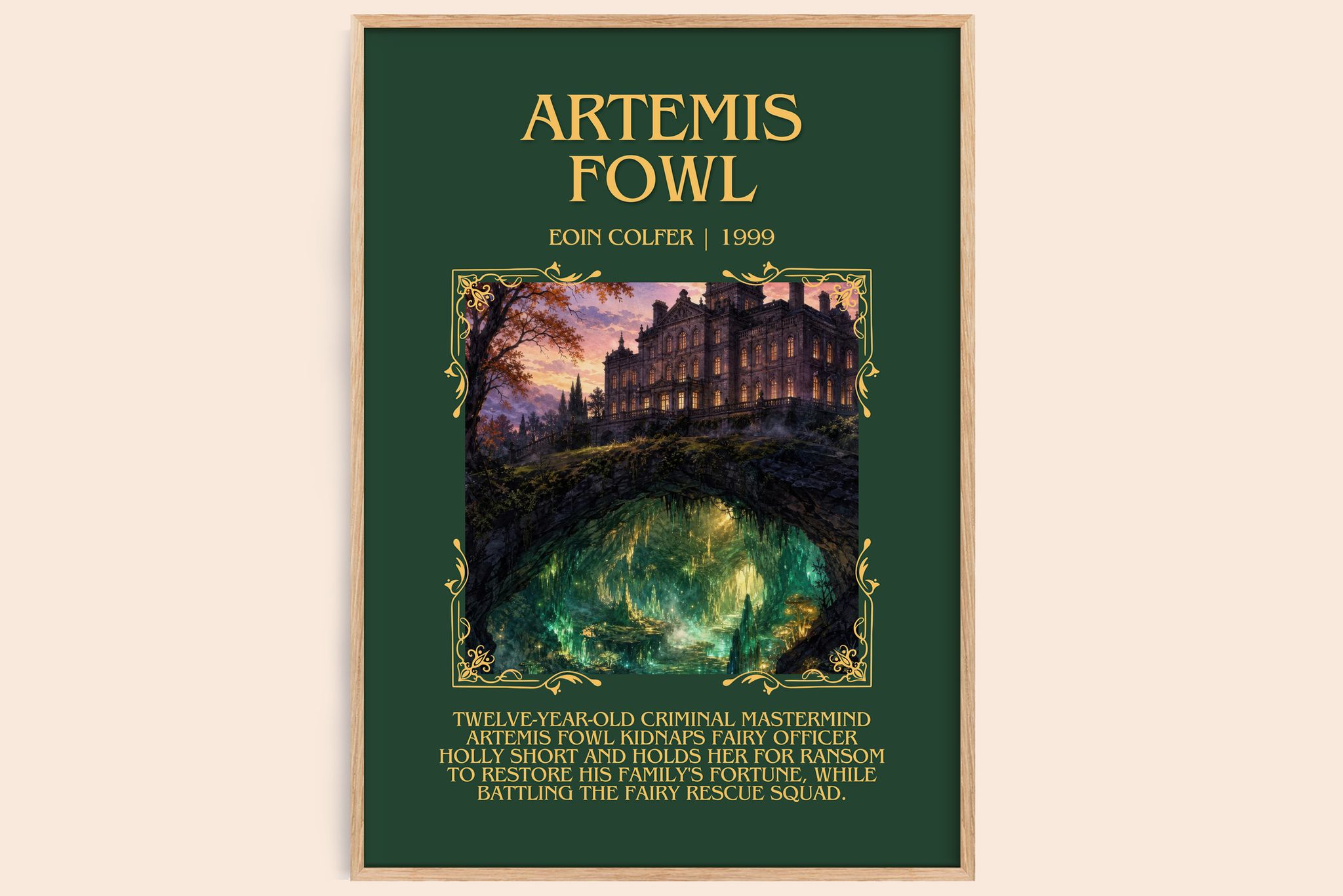 Artemis Fowl Minimalist Book Poster by Eoin Colfer