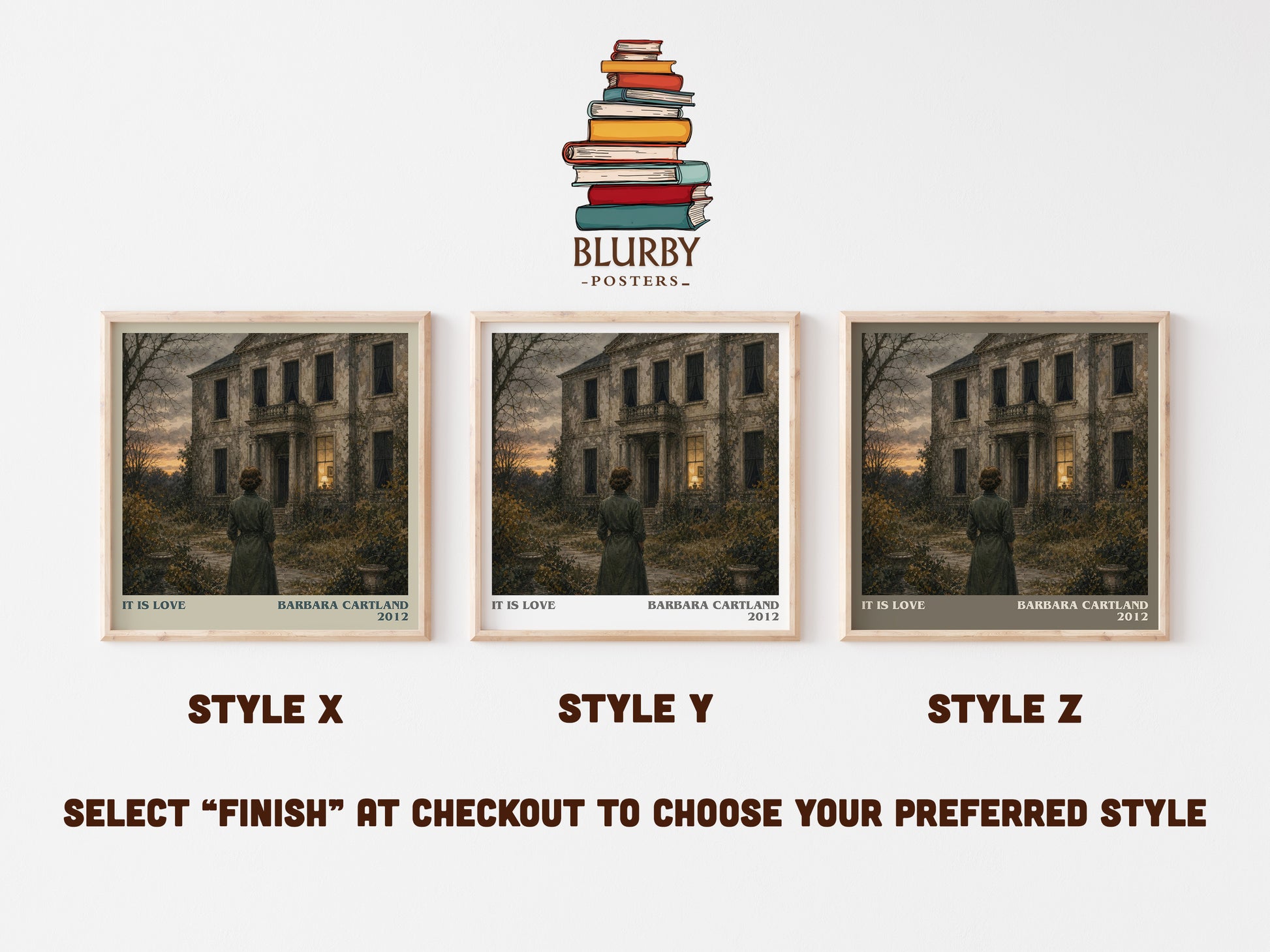 It Is Love literary print in frame leaning in hallway – romance wall art
