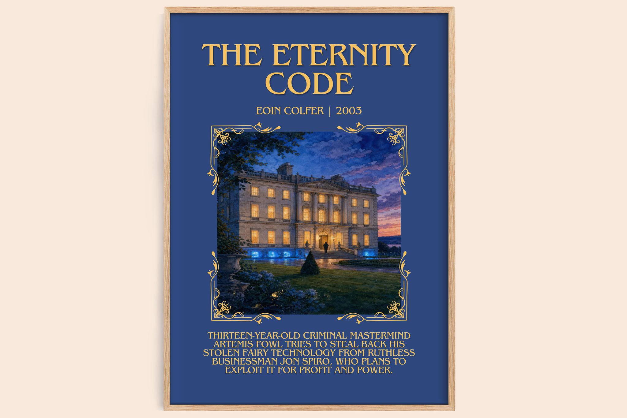 The Eternity Code Minimalist Book Poster by Eoin Colfer