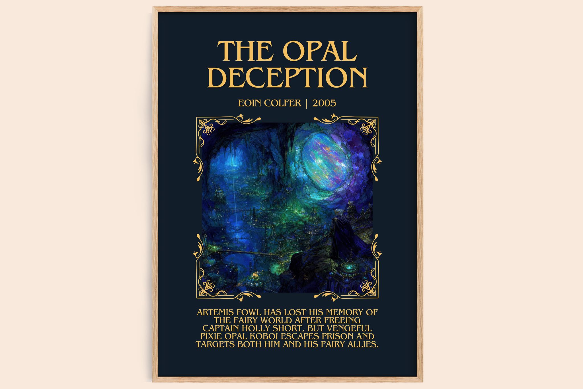 The Opal Deception Minimalist Book Poster by Eoin Colfer