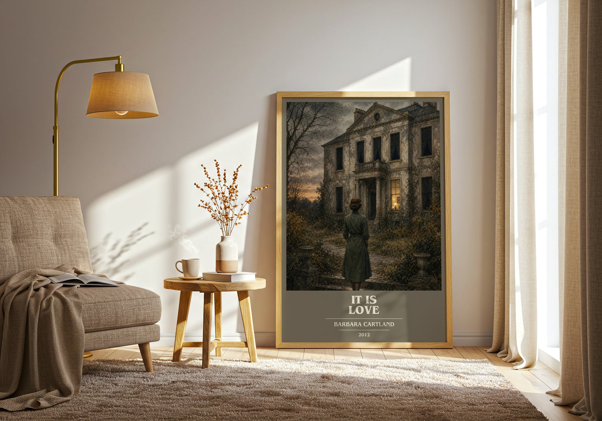 It Is Love book cover print on bookshelf – Barbara Cartland fan gift