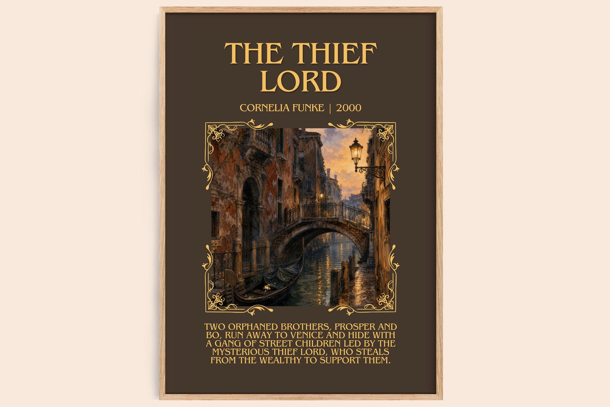 The Thief Lord Minimalist Book Poster by Cornelia Funke