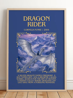 Dragon Rider Minimalist Book Poster by Cornelia Funke – image 2