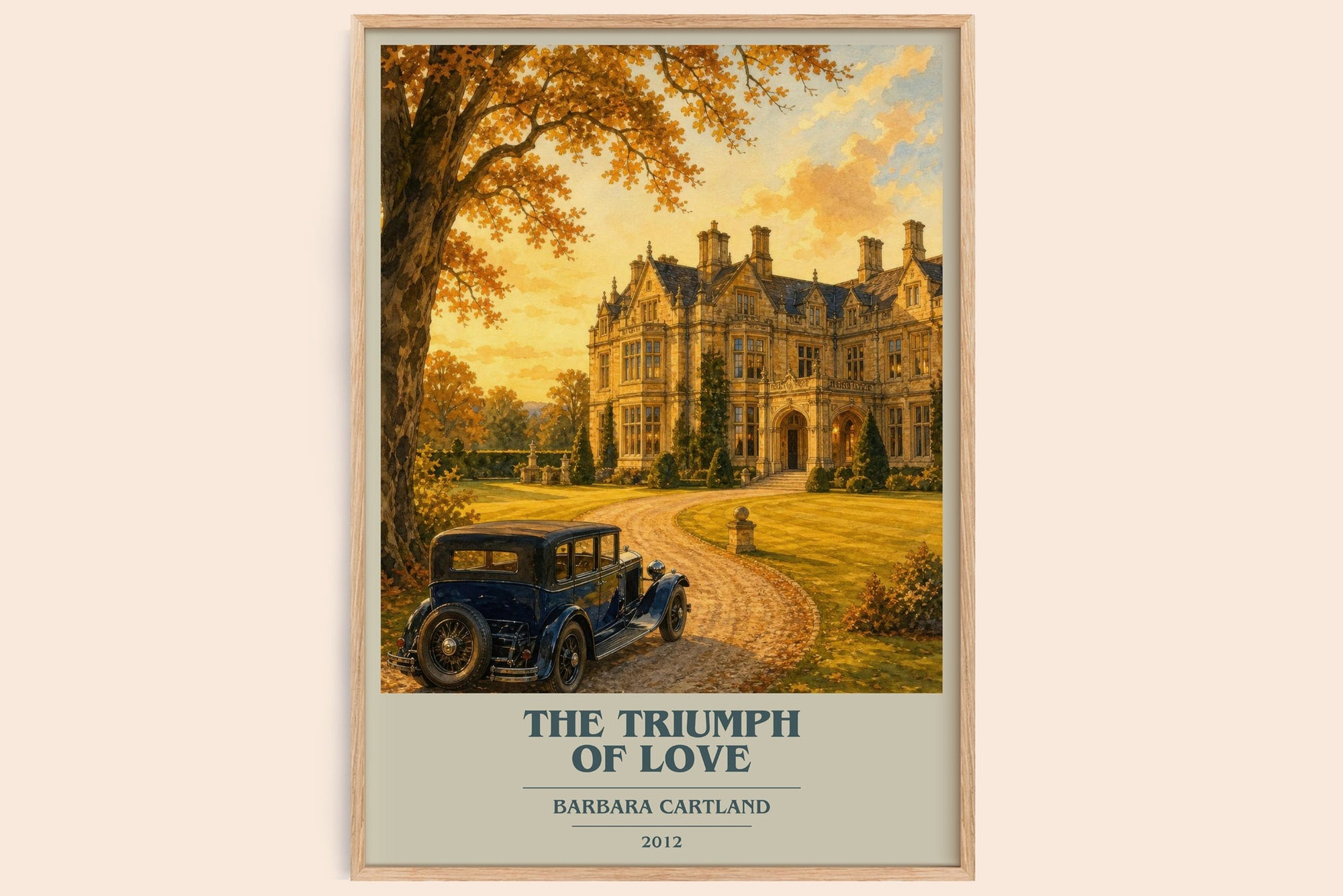 The Triumph Of Love book cover book poster by Barbara Cartland – framed literary art print