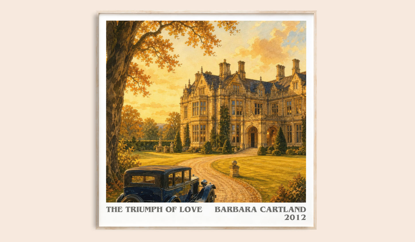 The Triumph Of Love literary book poster by Barbara Cartland – framed literary art print