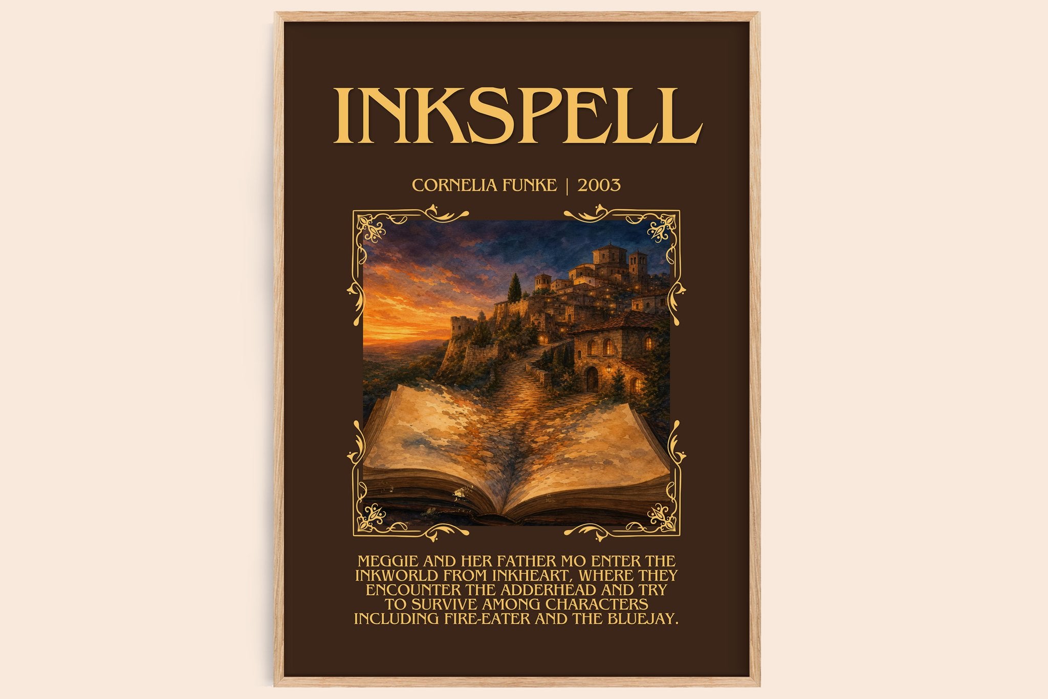 Inkspell Minimalist Book Poster by Cornelia Funke