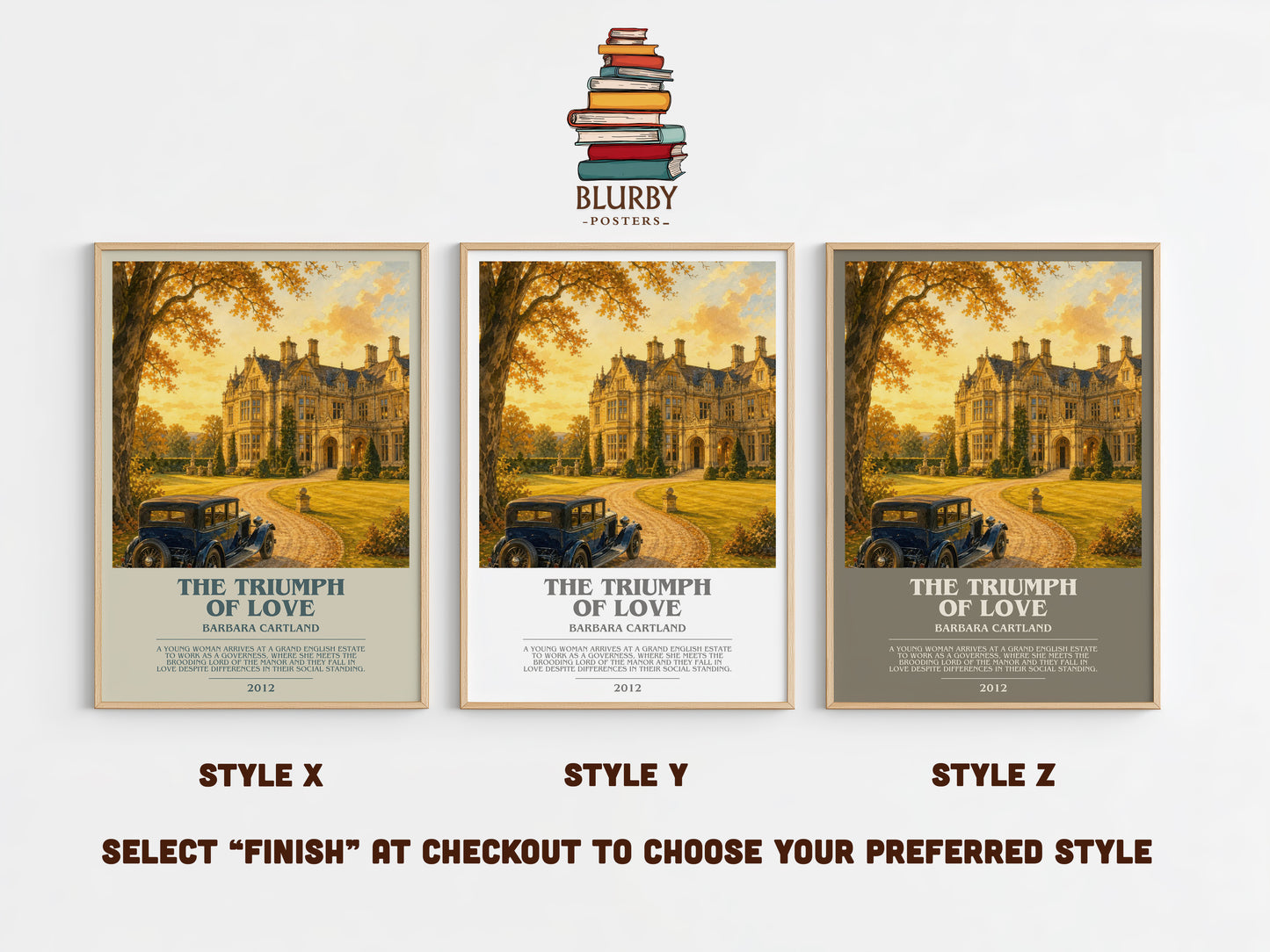 The Triumph Of Love bookish print in frame leaning in hallway – romance wall art