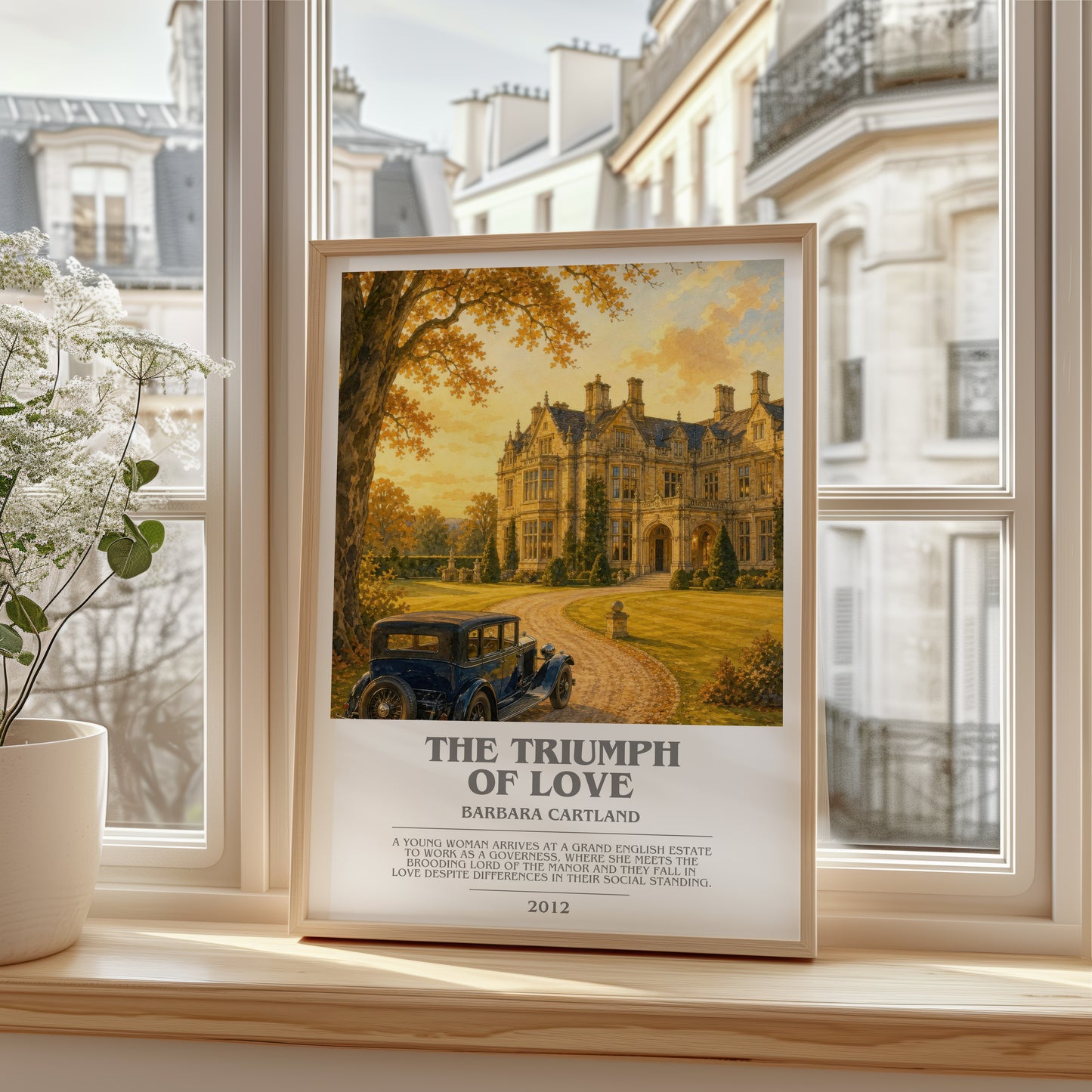 The Triumph Of Love bookish poster colour and style options – Barbara Cartland book art