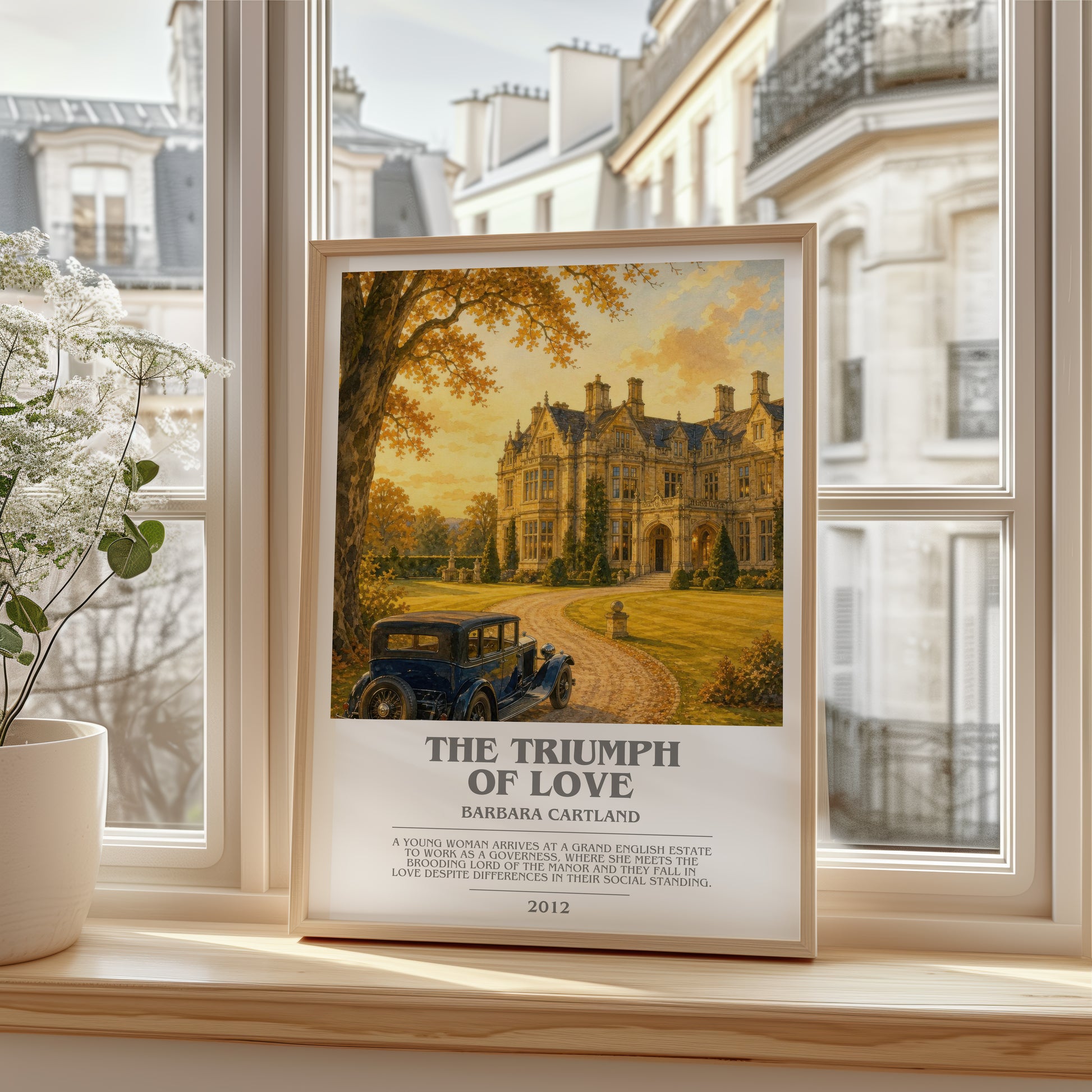 The Triumph Of Love bookish poster colour and style options – Barbara Cartland book art
