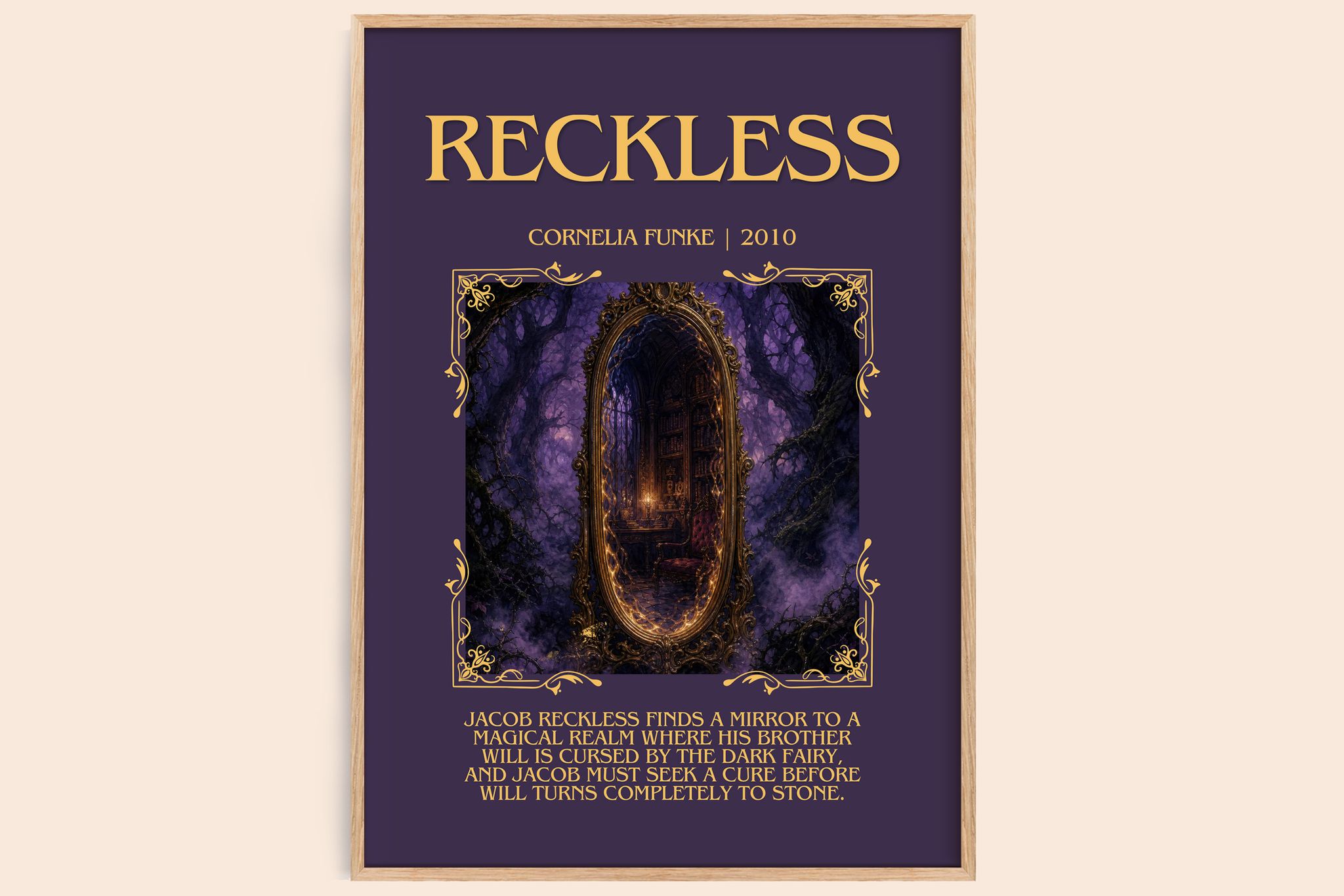 Reckless Minimalist Book Poster by Cornelia Funke