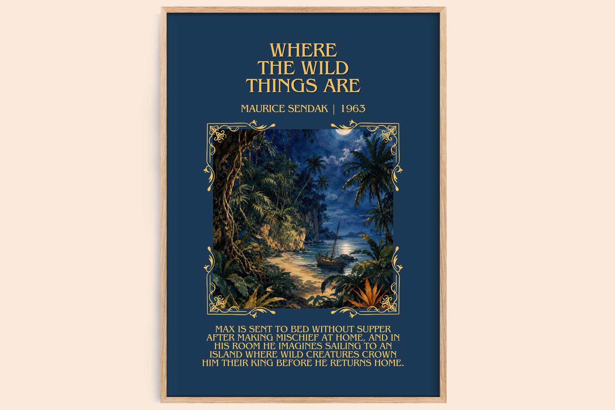Where the Wild Things Are Minimalist Book Poster by Maurice Sendak