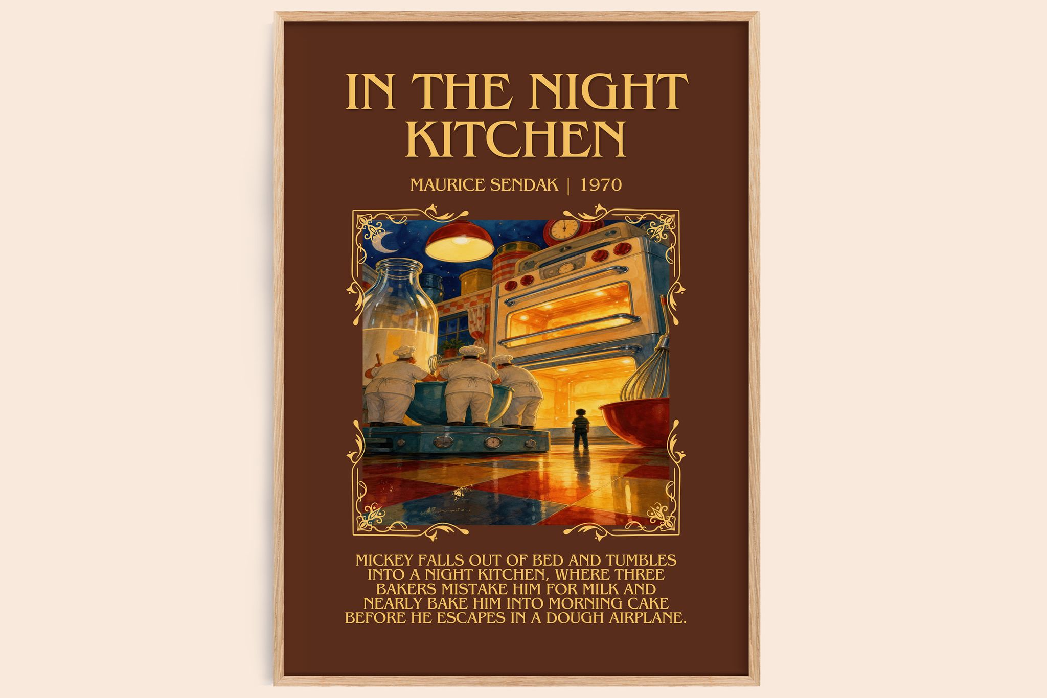 In the Night Kitchen Minimalist Book Poster by Maurice Sendak