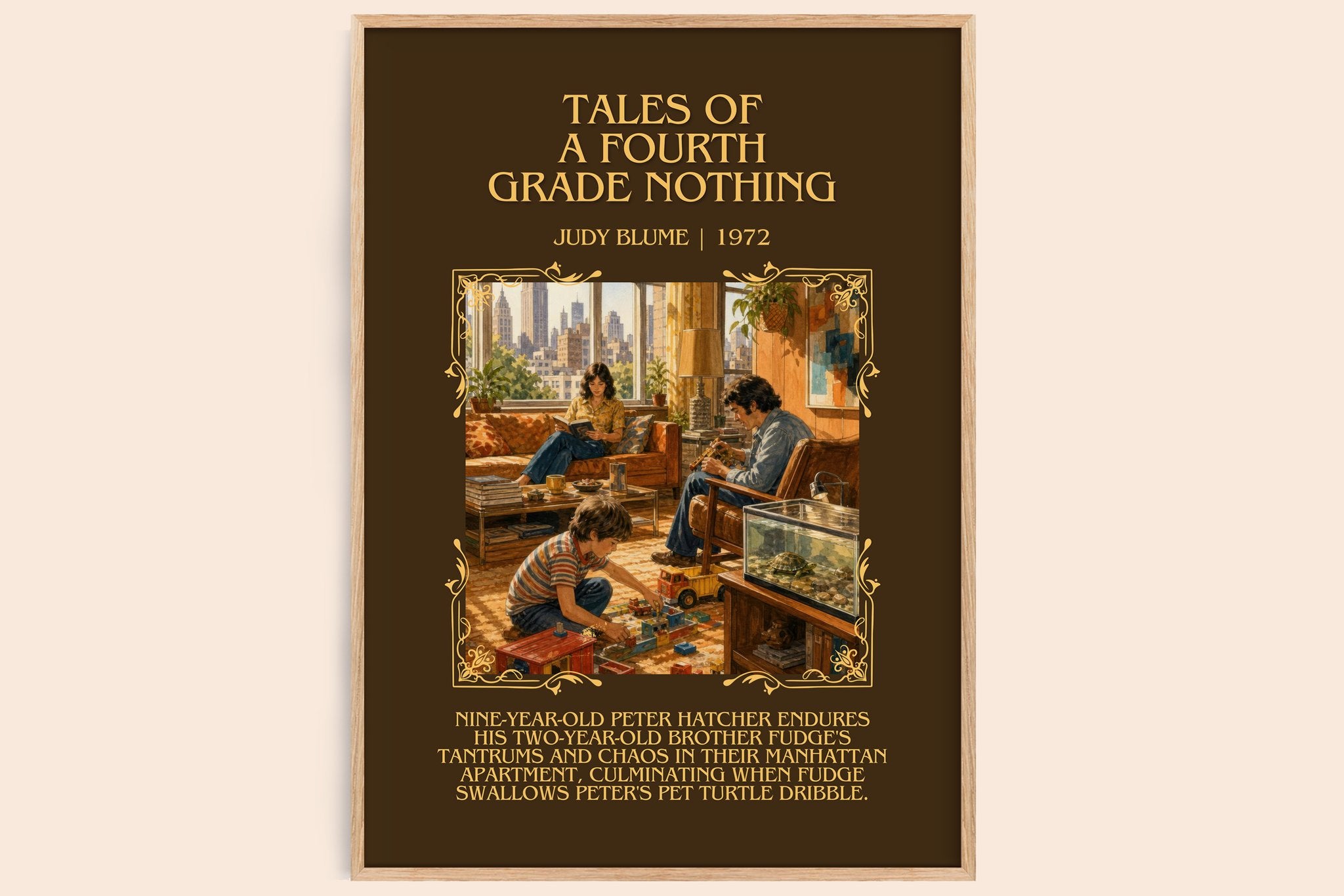 Tales of a Fourth Grade Nothing Minimalist Book Poster by Judy Blume