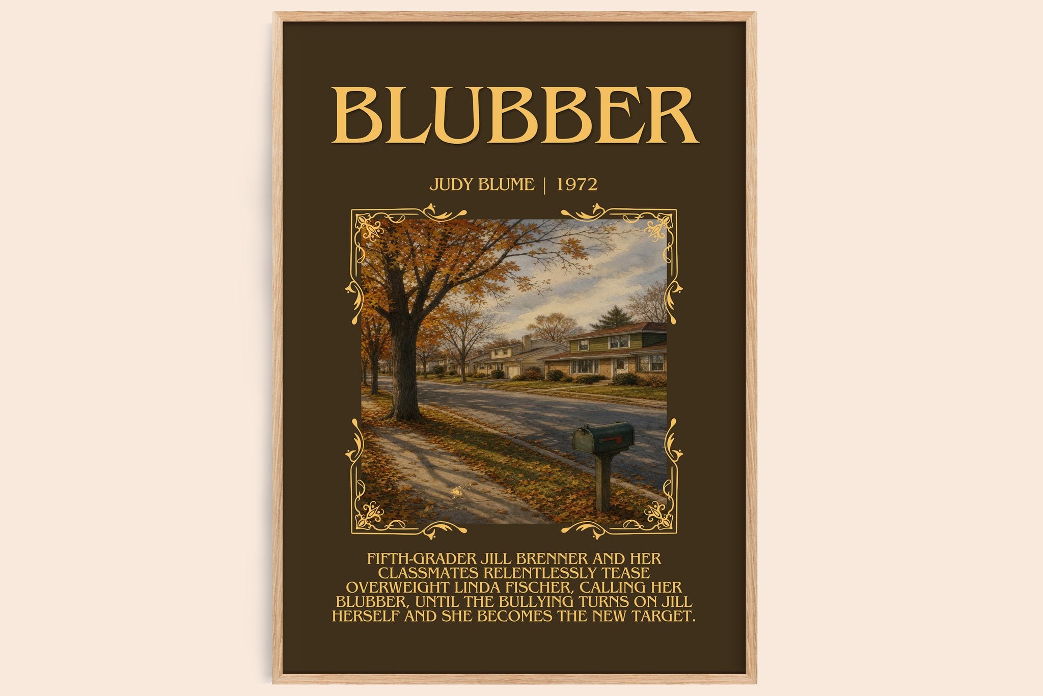 Blubber Minimalist Book Poster by Judy Blume