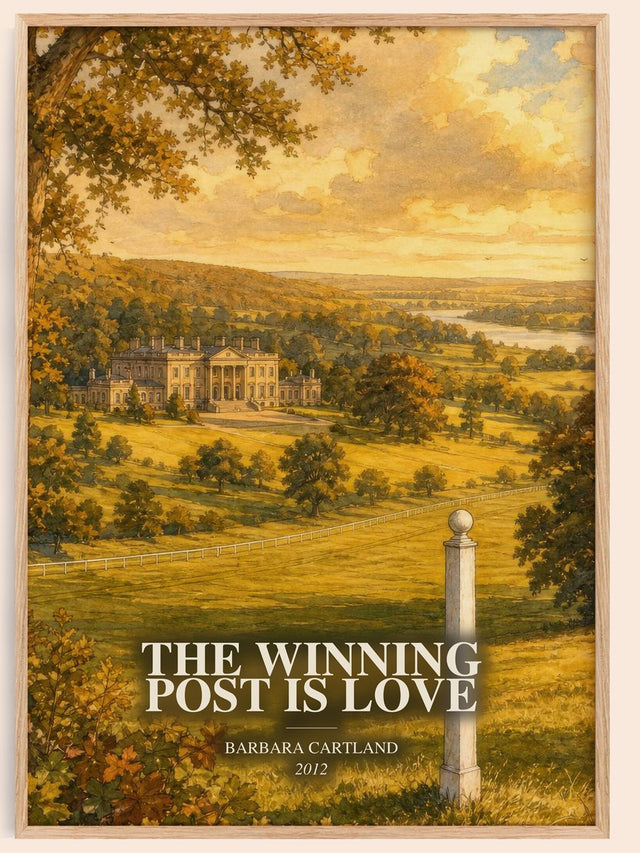 Winning Post Is Love Book Watercolour Illustration by Barbara Cartland