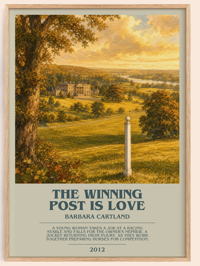 The Winning Post Is Love Bookish Wall Art by Barbara Cartland