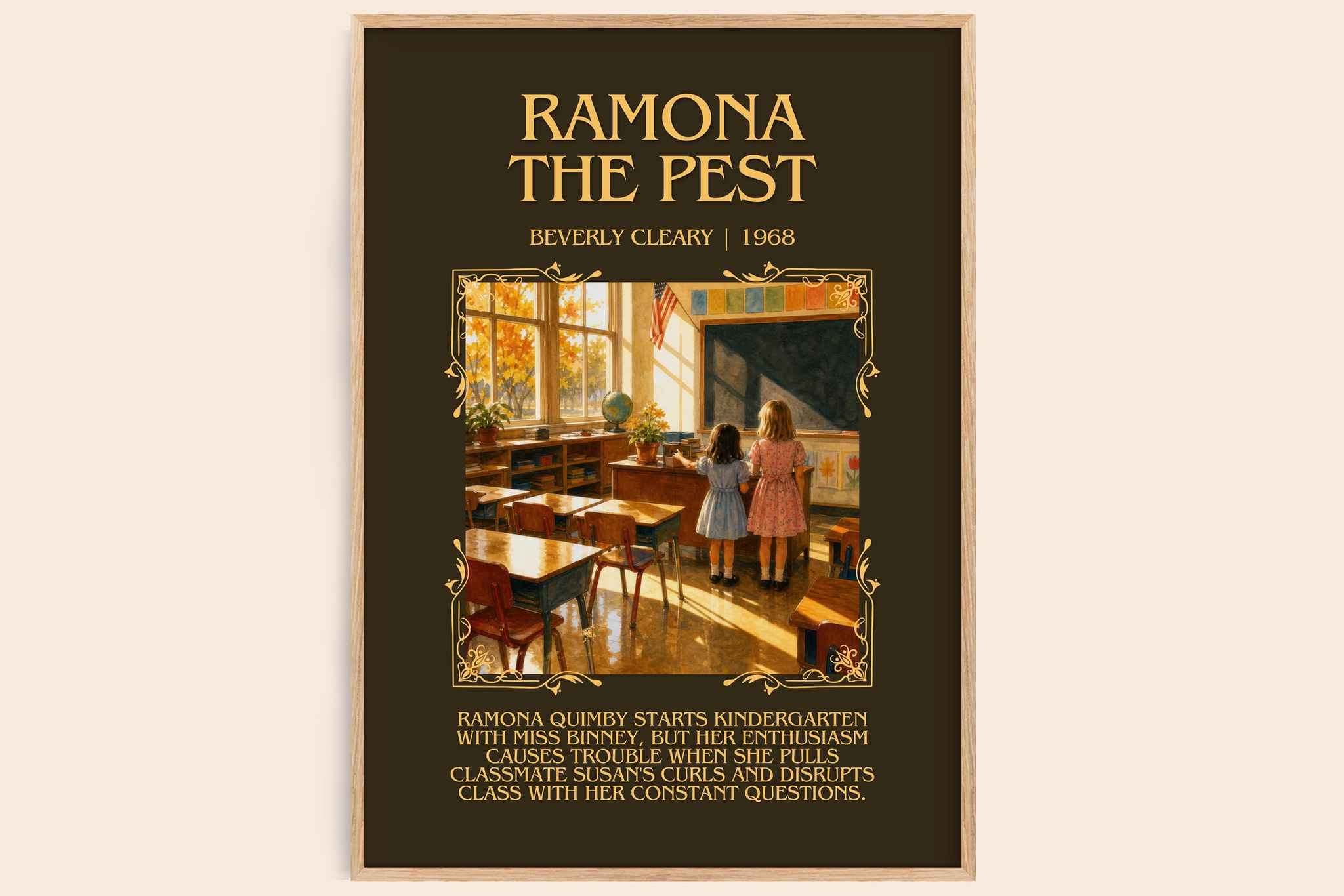 Ramona the Pest Minimalist Book Poster by Beverly Cleary