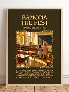 Ramona the Pest Minimalist Book Poster by Beverly Cleary – image 2