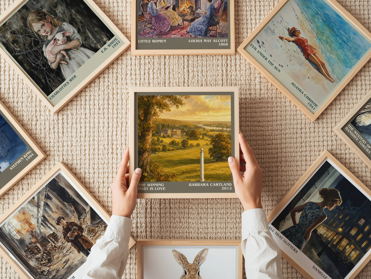 The Winning Post Is Love literary book poster framed on wall – romance wall art