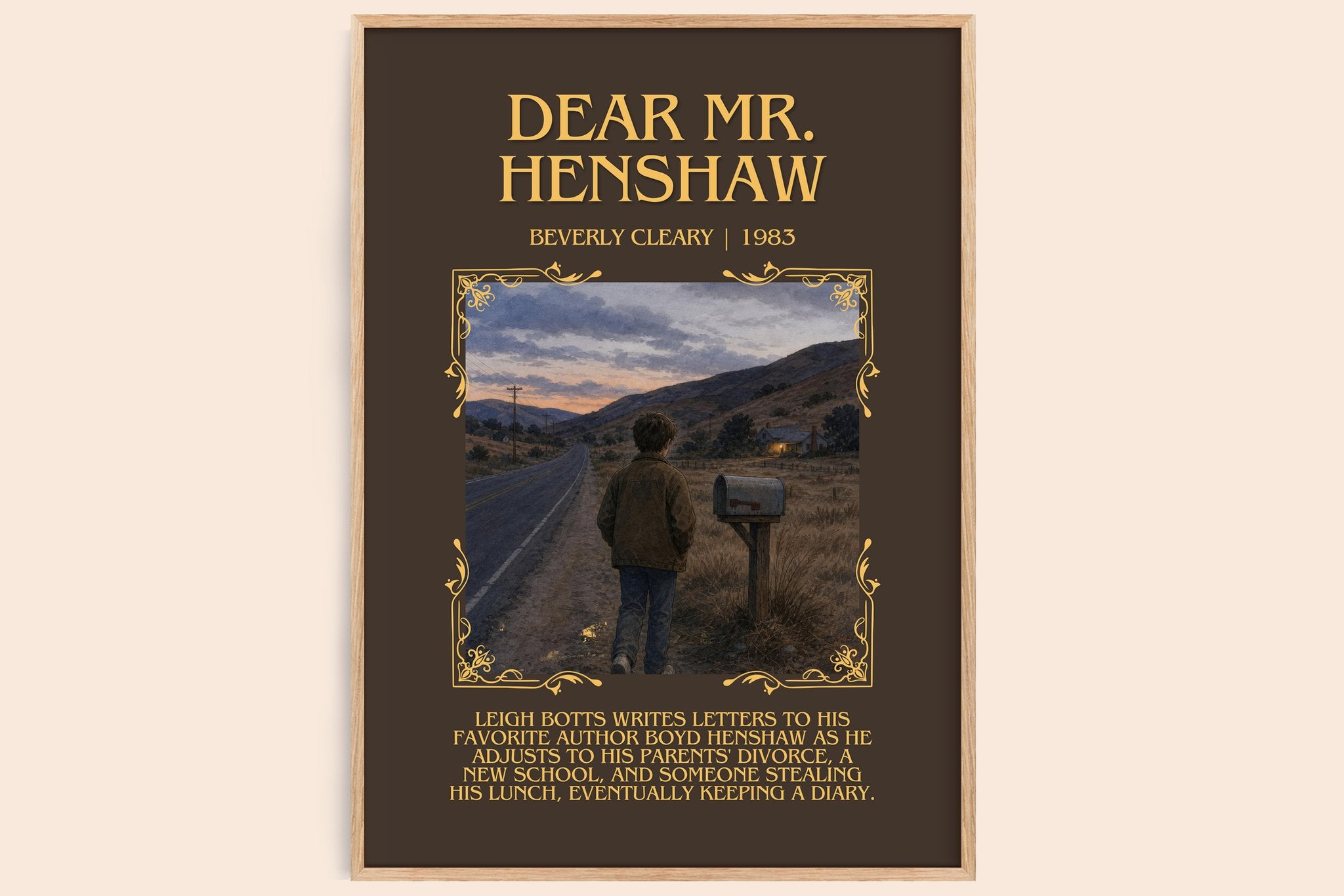 Dear Mr. Henshaw Minimalist Book Poster by Beverly Cleary