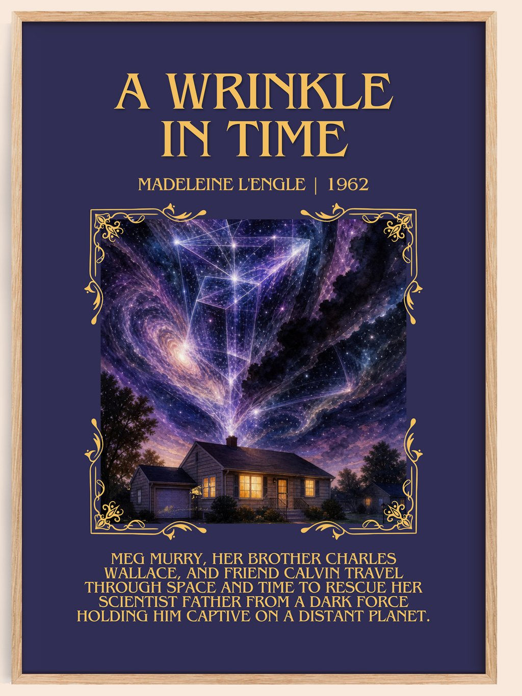 A Wrinkle in Time Minimalist Book Poster by Madeleine L'Engle – book poster