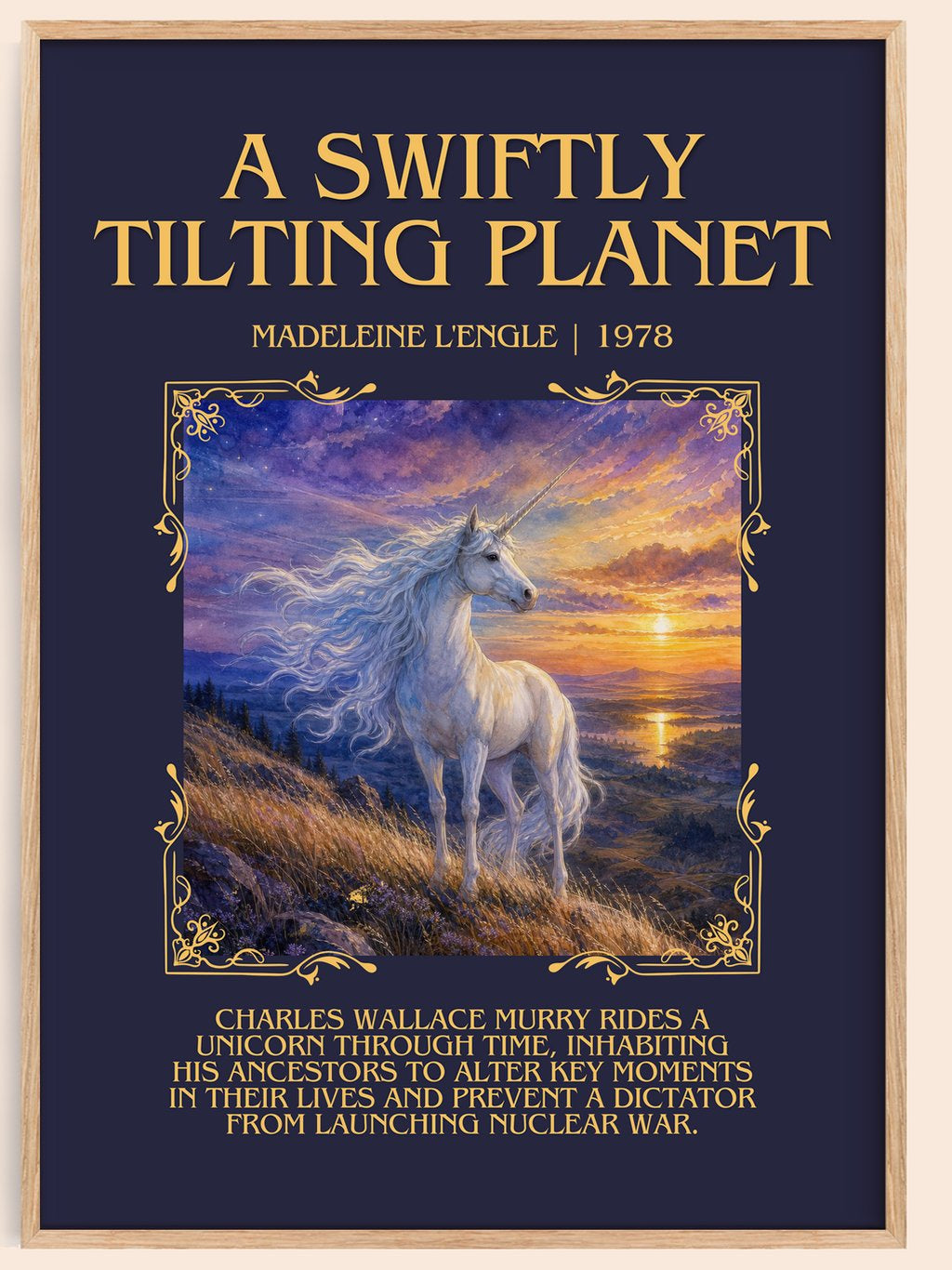 A Swiftly Tilting Planet Minimalist Book Poster by Madeleine L'Engle – book poster