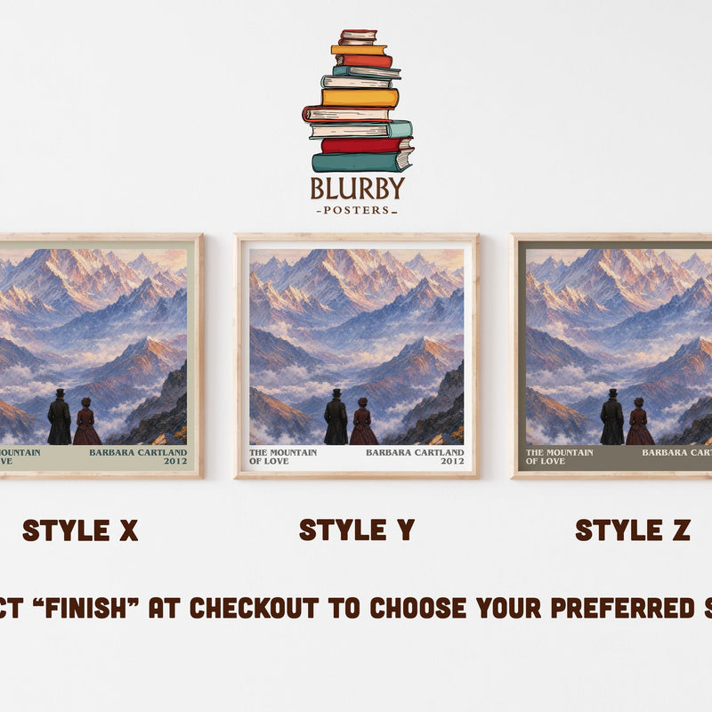 The Mountain Of Love literary print in frame leaning in hallway – romance wall art