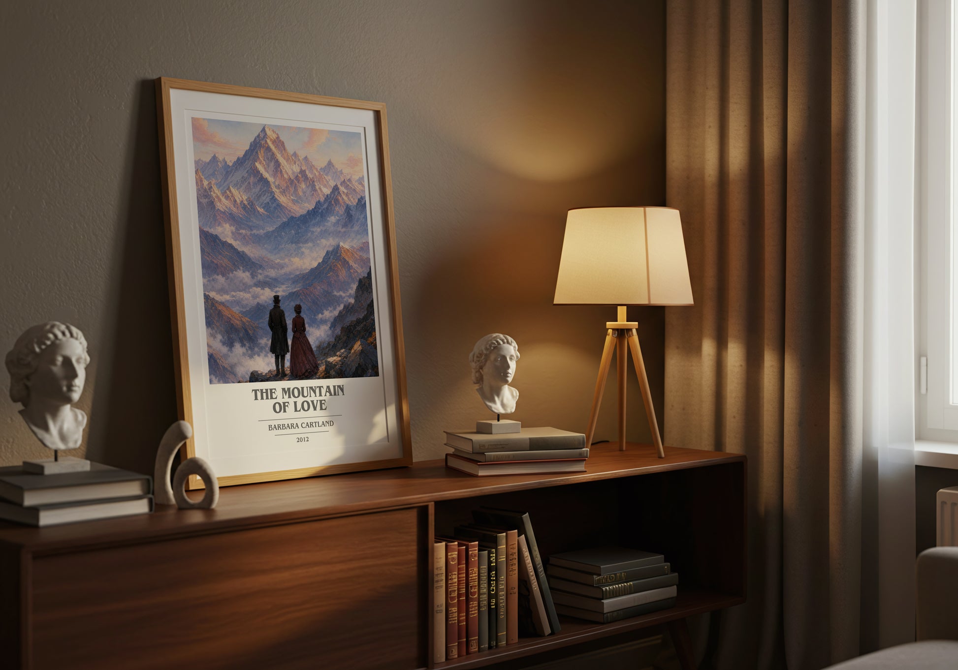 The Mountain Of Love book cover book poster framed on wall – romance wall art