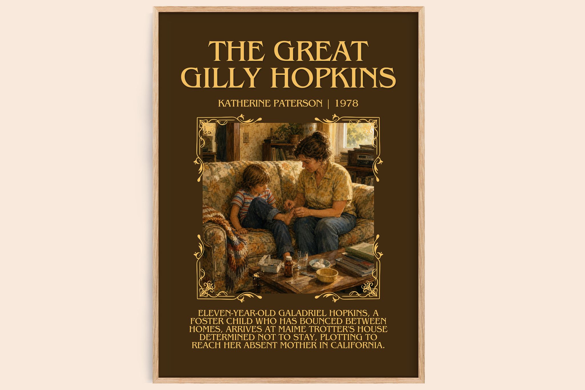 The Great Gilly Hopkins Minimalist Book Poster by Katherine Paterson