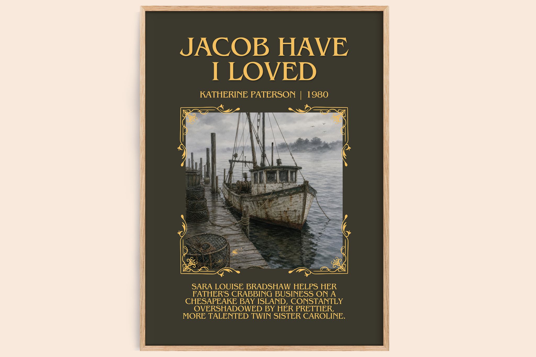 Jacob Have I Loved Minimalist Book Poster by Katherine Paterson